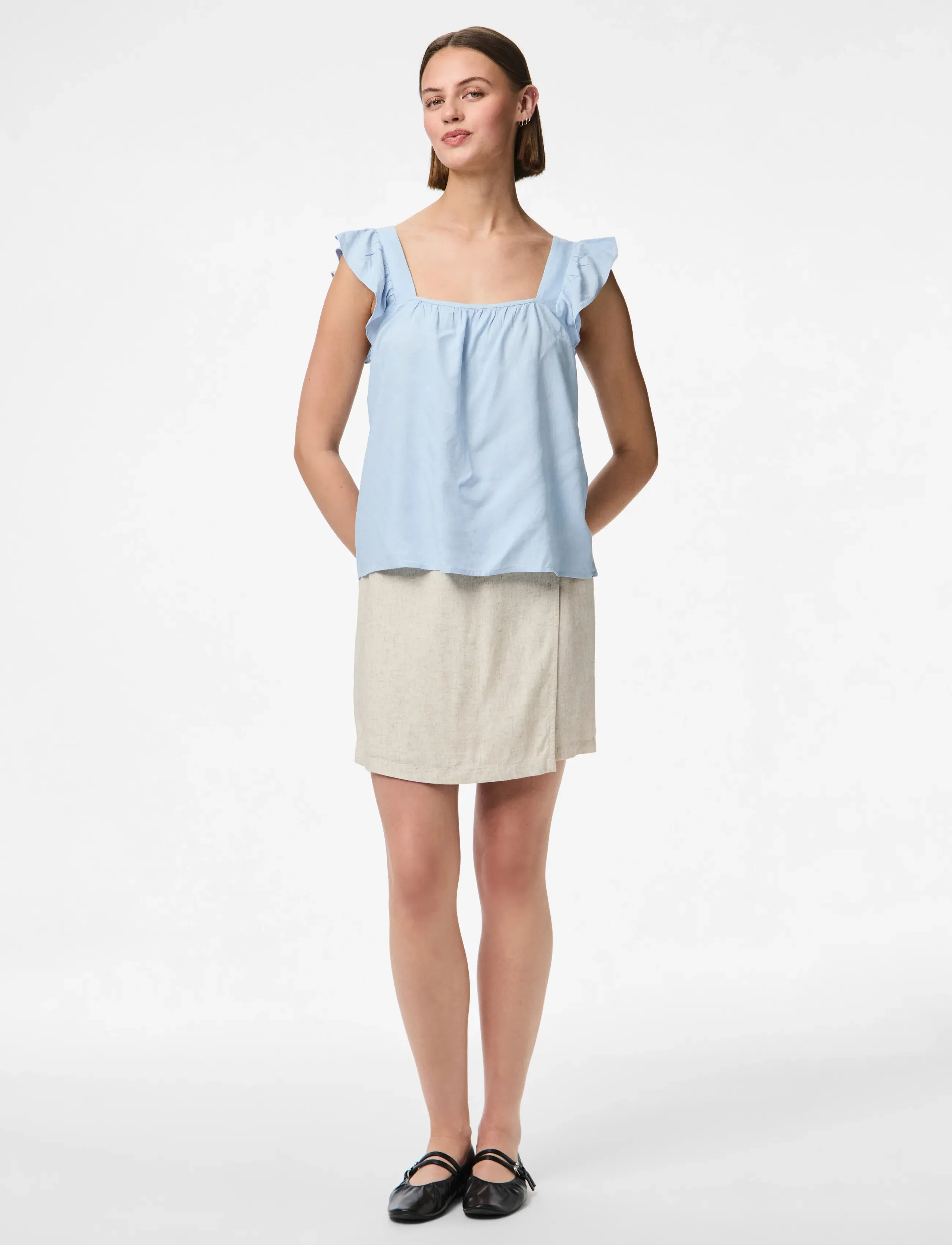 Pieces - PCPIA SL TOP WVN NOOS - Ärmellose blusen - cashmere blue - 4