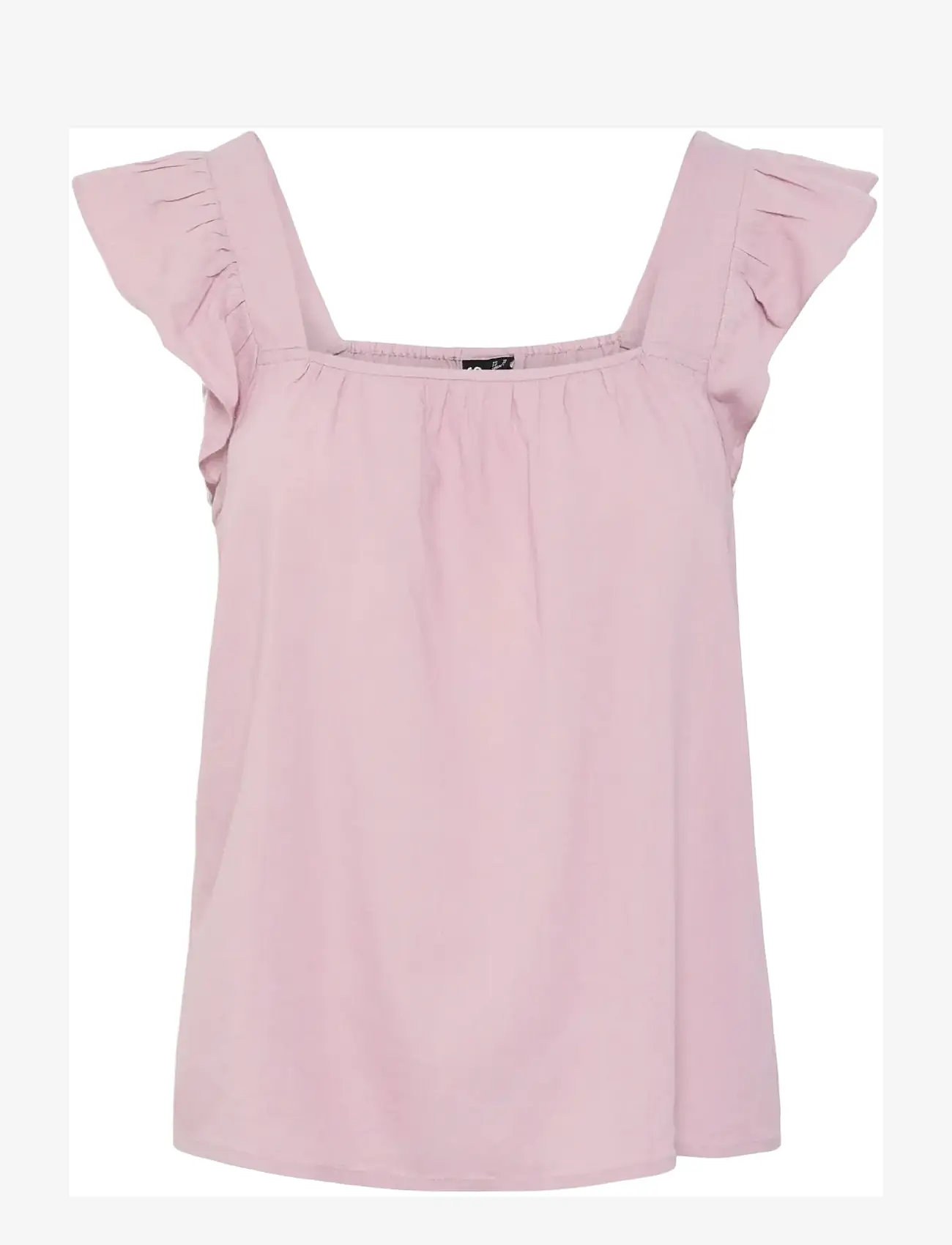 Pieces - PCPIA SL TOP WVN NOOS - ermalausar blússur - dawn pink - 1