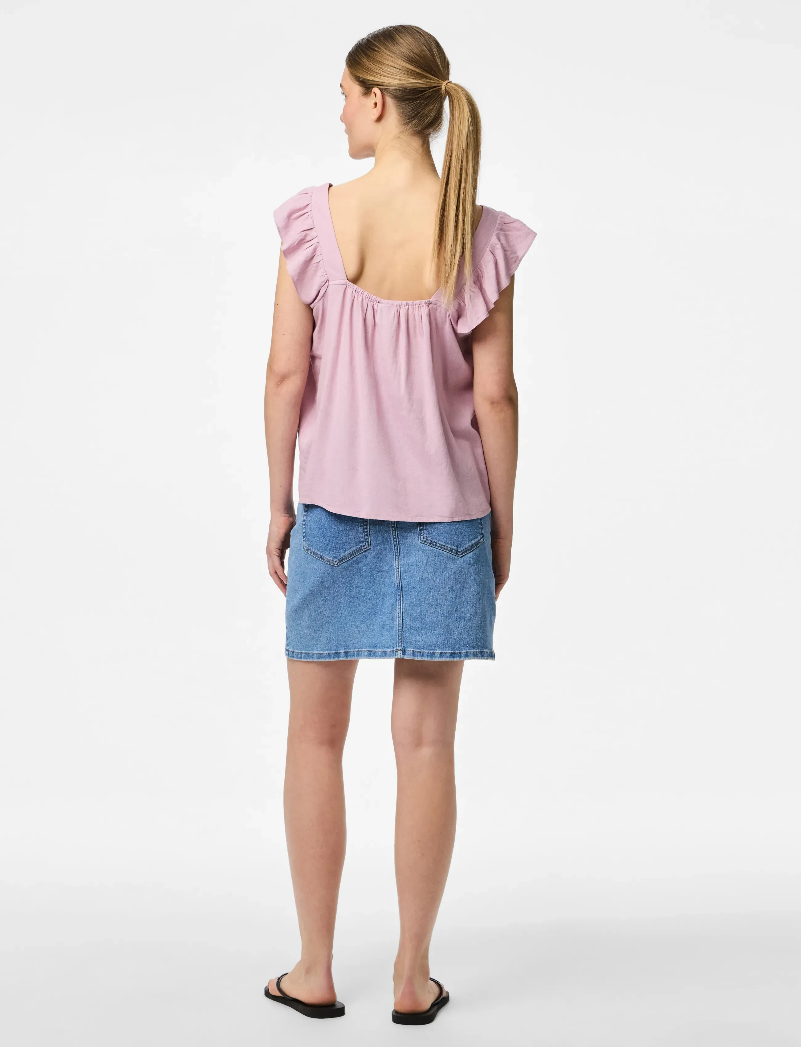 Pieces - PCPIA SL TOP WVN NOOS - sleeveless blouses - dawn pink - 3