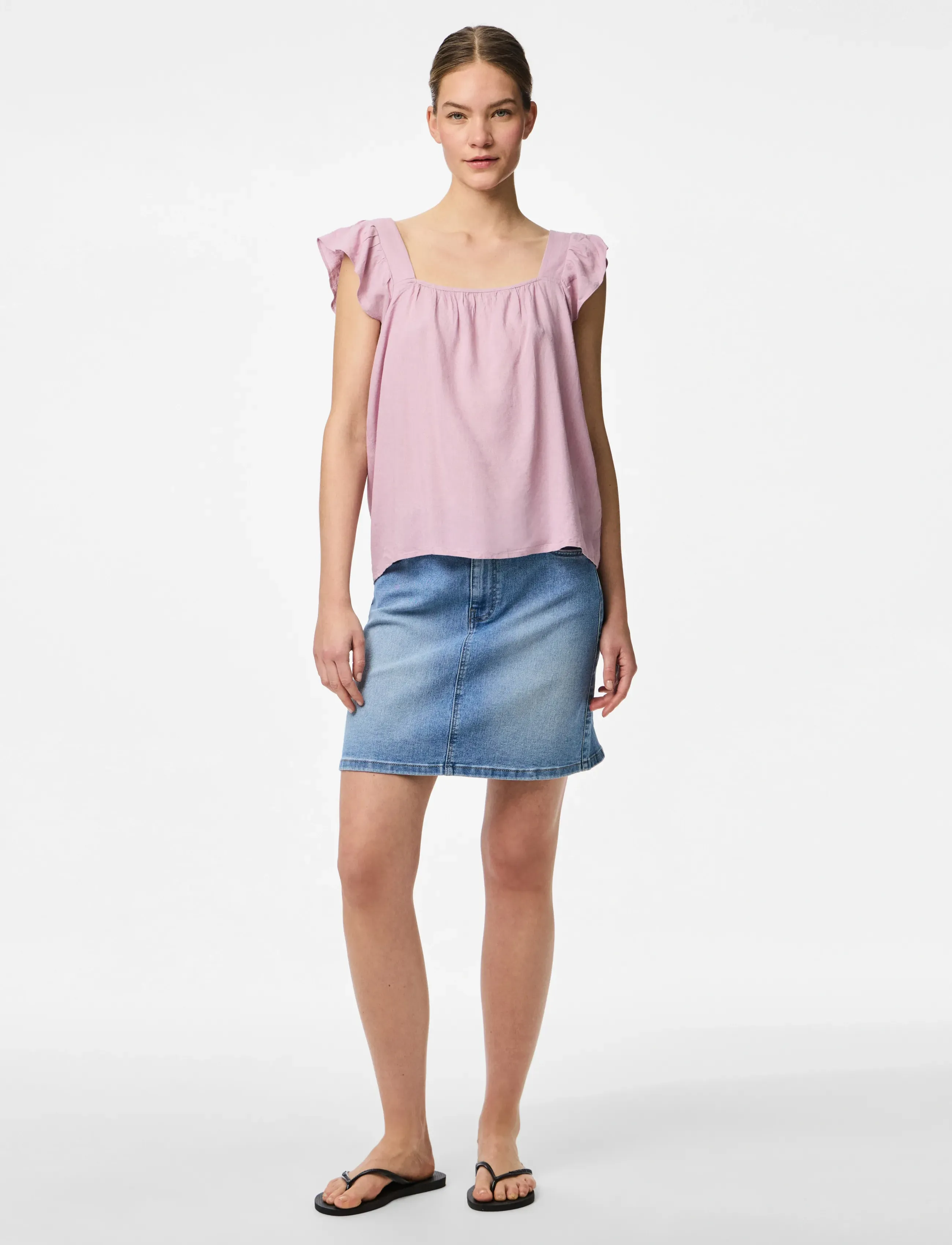 Pieces - PCPIA SL TOP WVN NOOS - sleeveless blouses - dawn pink - 4