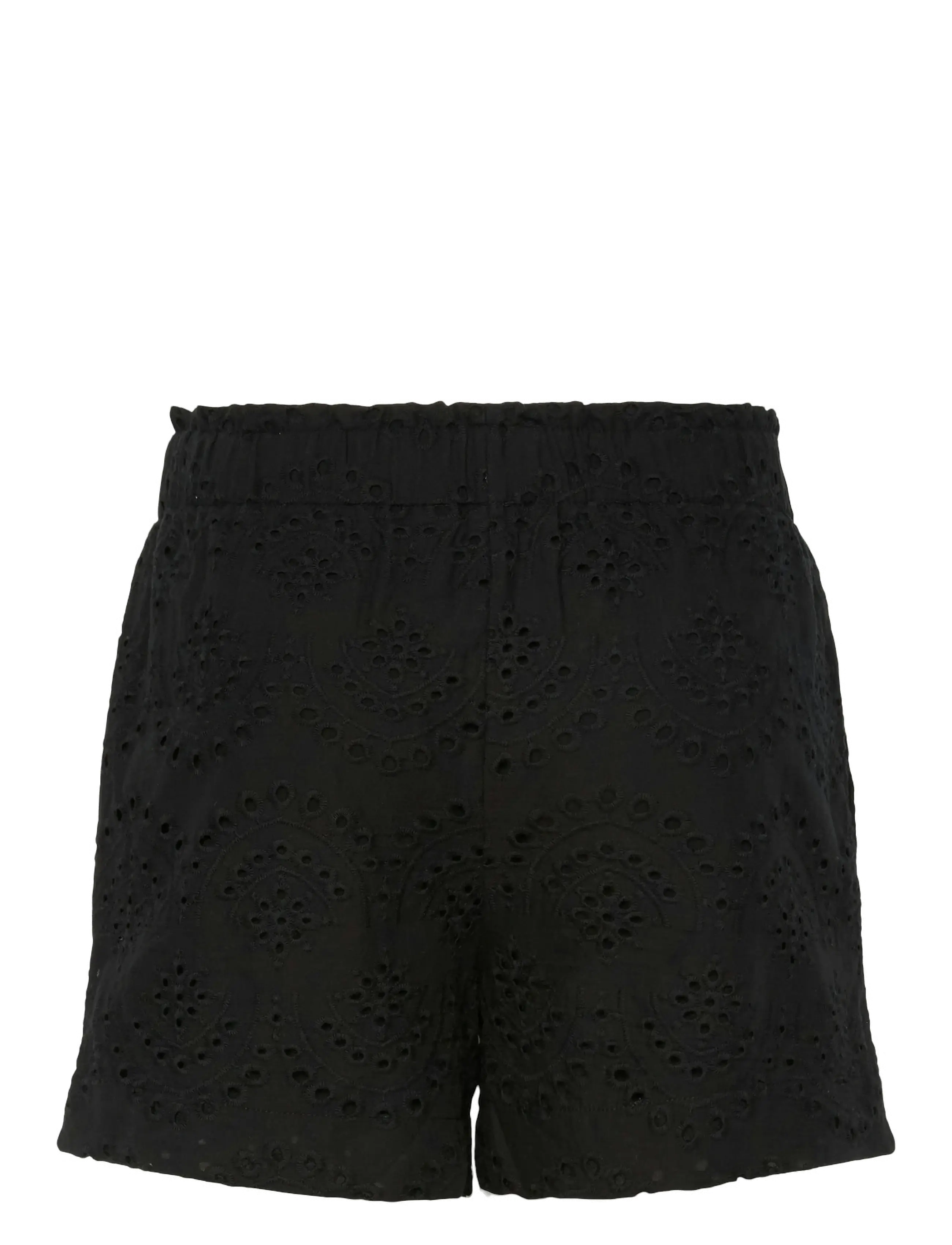 Pieces - PCVILDE MW SHORTS WVN NOOS - laveste priser - black - 2