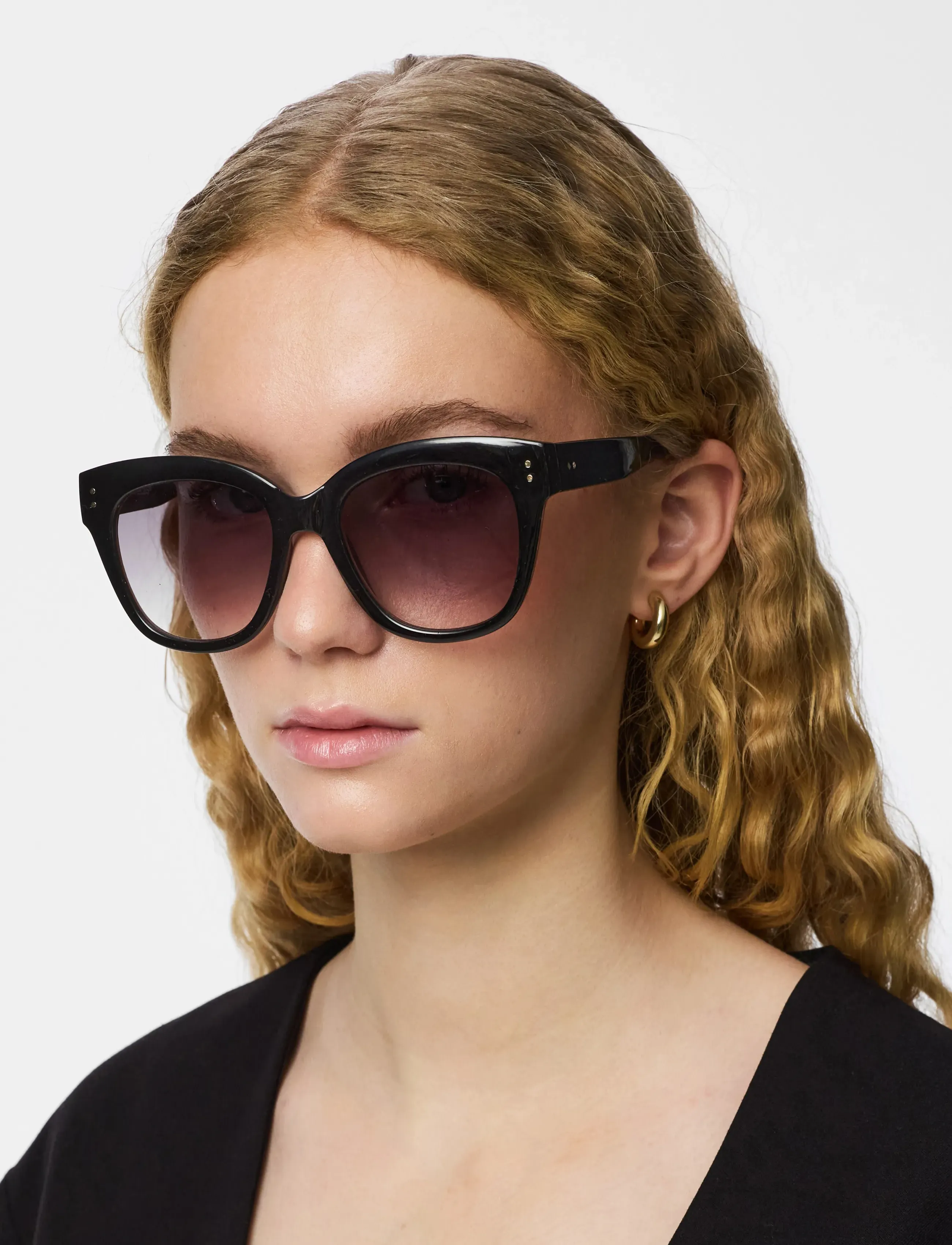 Pieces PCBELINA SUNGLASSES NOOS BC - Sonnenbrillen - BLACK / black