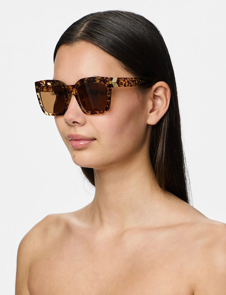 Pieces - PCBALLA SUNGLASSES NOOS BC - eckiger rahmen - brown sugar - 4