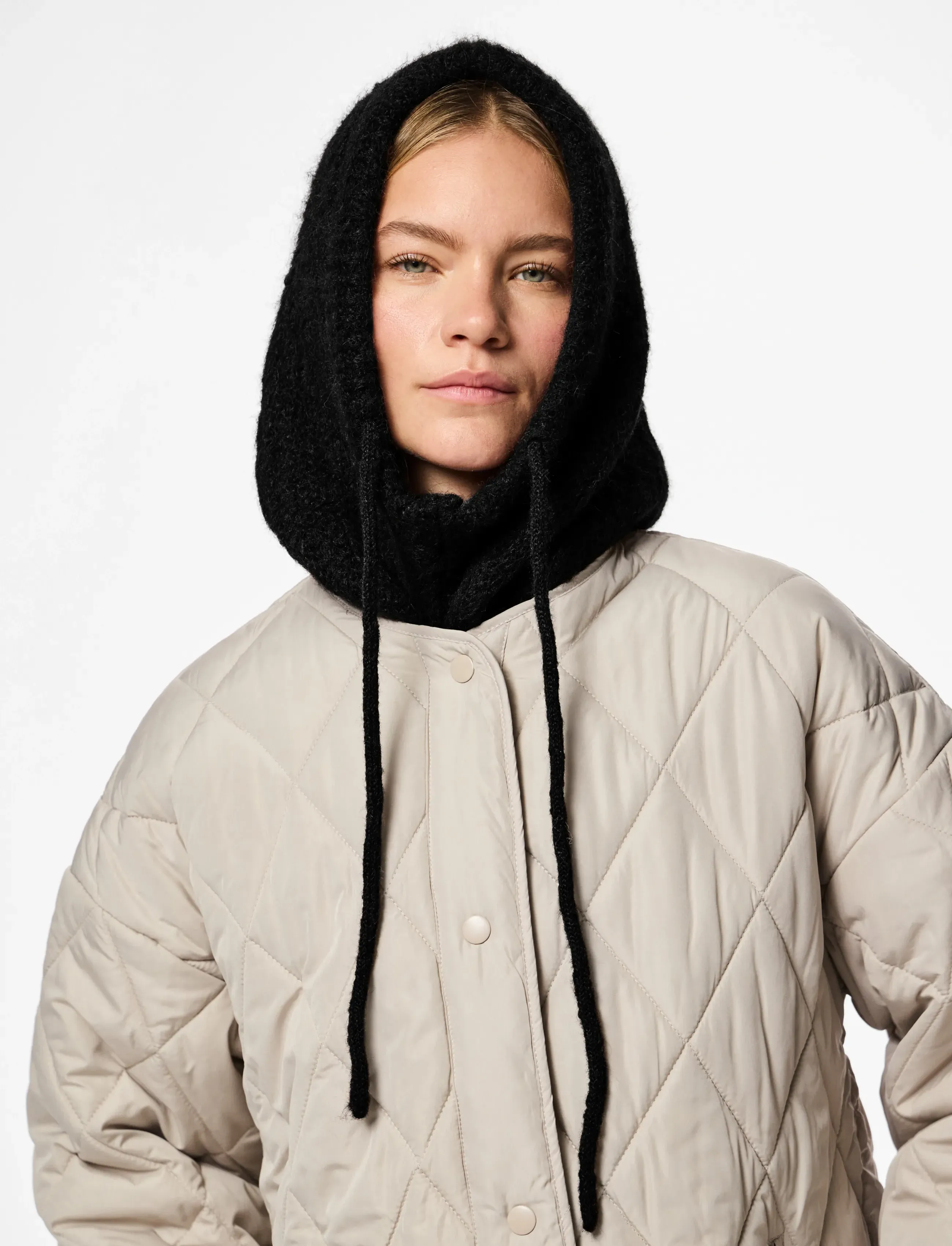 Pieces Pcnambi Balaclava Noos Bc, One Size, Black, Hovedbeklædning > Balaclava, Dame