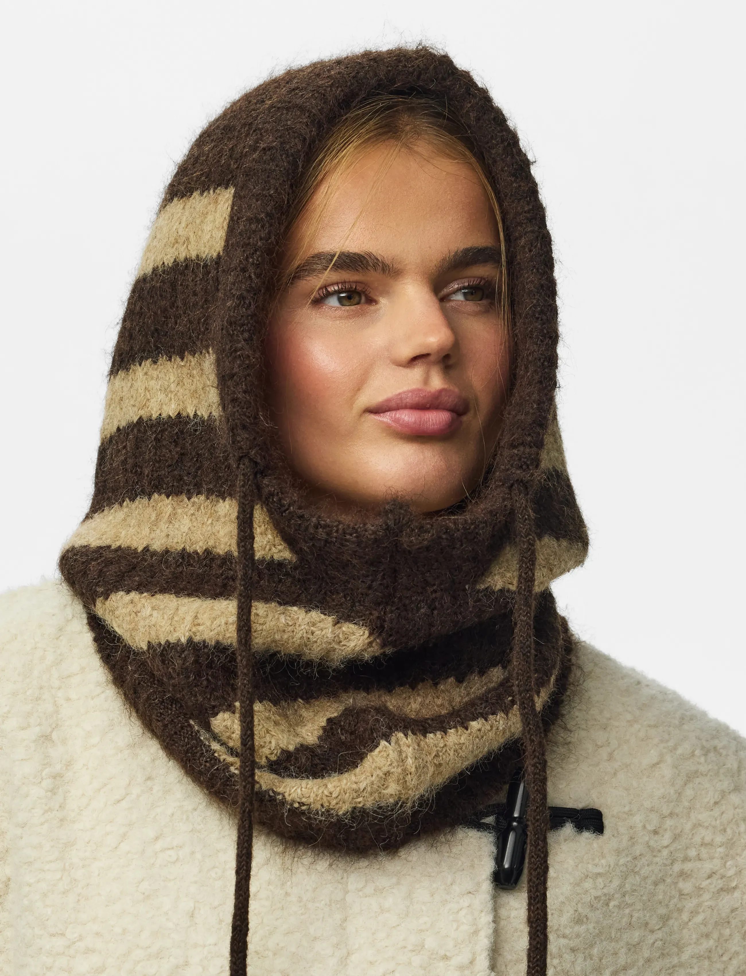 Pieces - PCNAMBI BALACLAVA NOOS BC - maskmütsid - hot fudge - 4