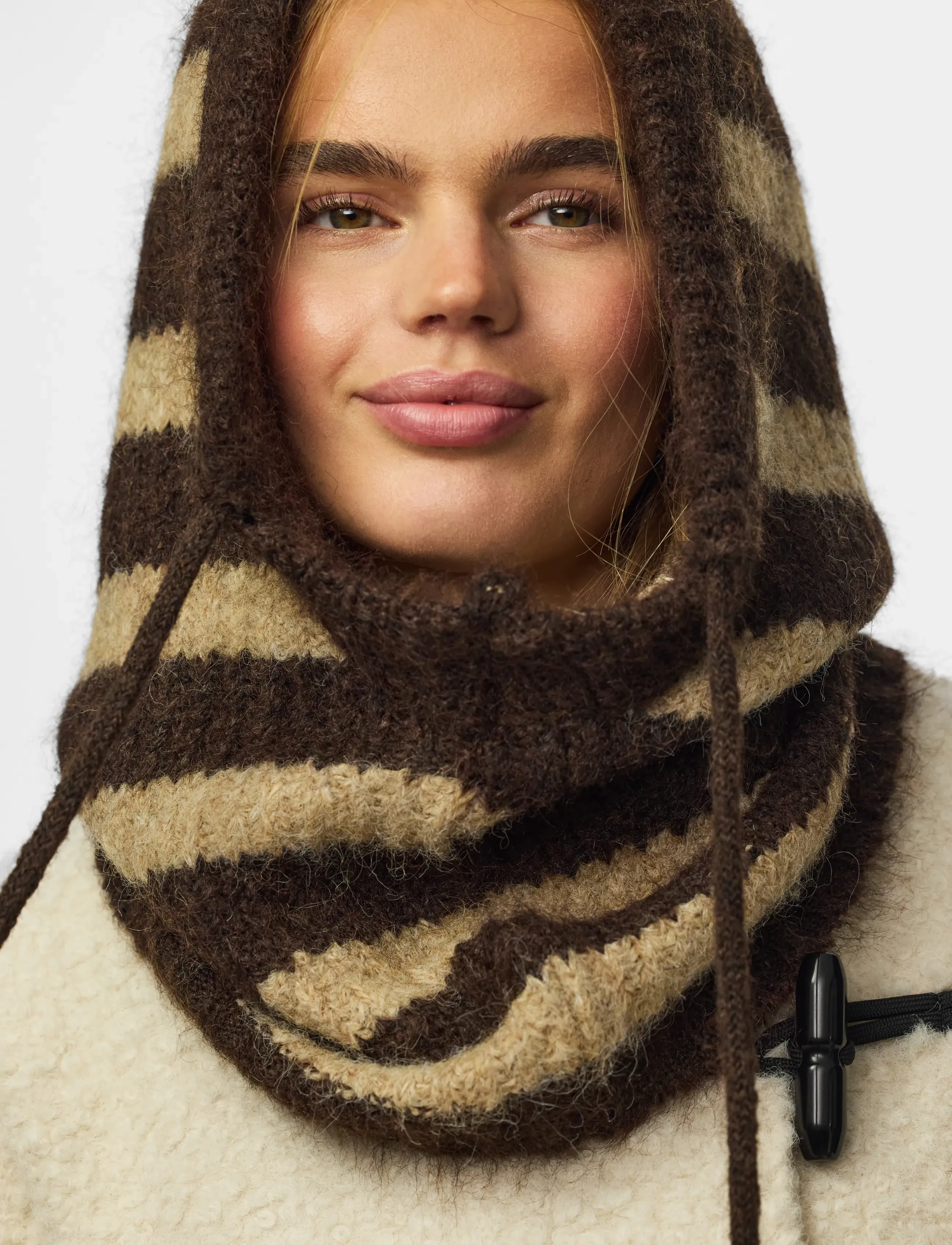 Pieces - PCNAMBI BALACLAVA NOOS BC - maskmütsid - hot fudge - 5