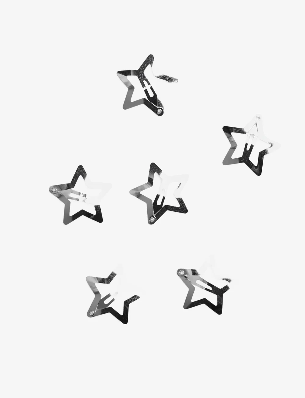 Pieces - PCTILDE HAIRCLIP 6-PACK D2D - hiusklipsi - silver colour - 0