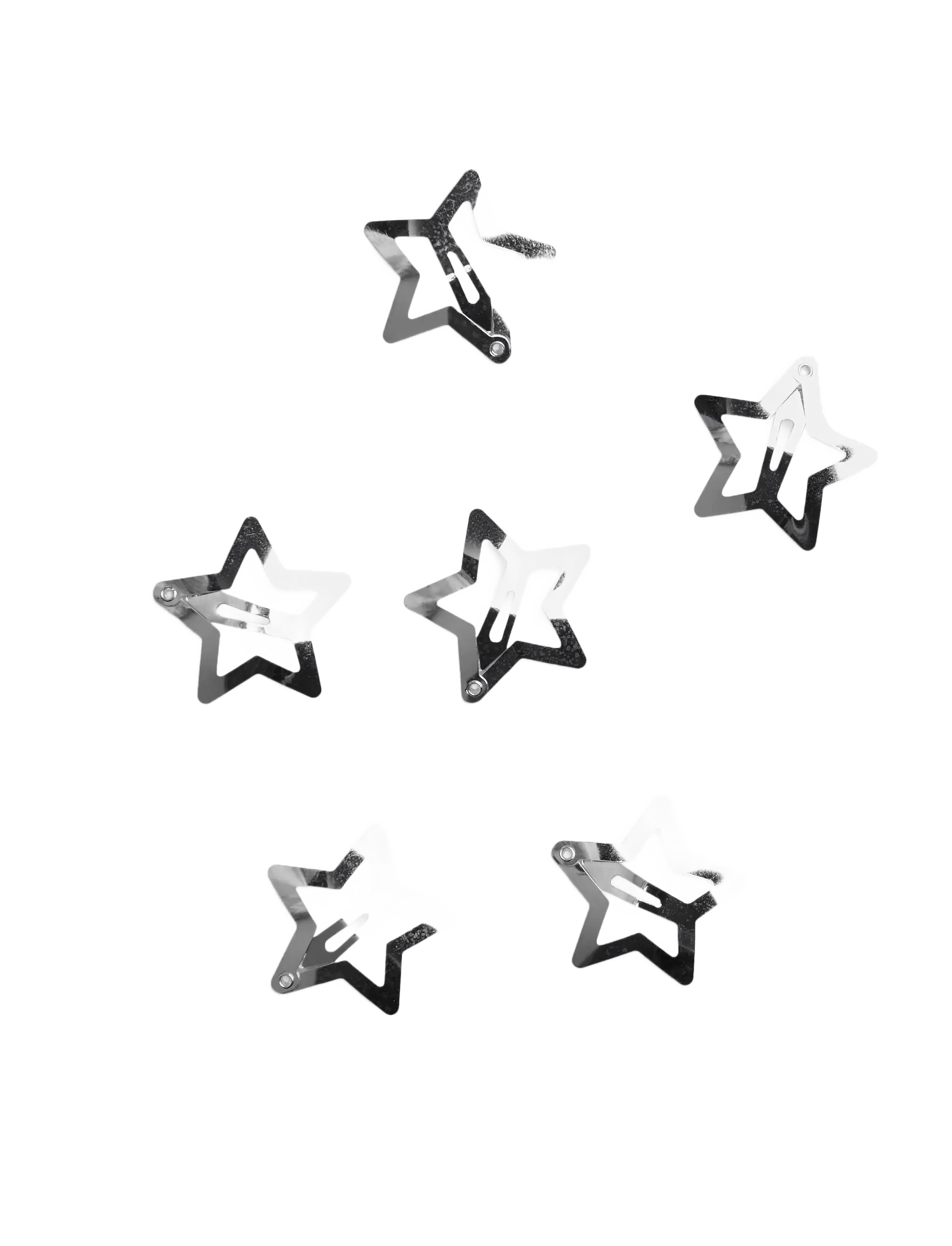 Pieces PCTILDE HAIRCLIP 6-PACK D2D - Aksessuaarid - SILVER COLOUR / silver