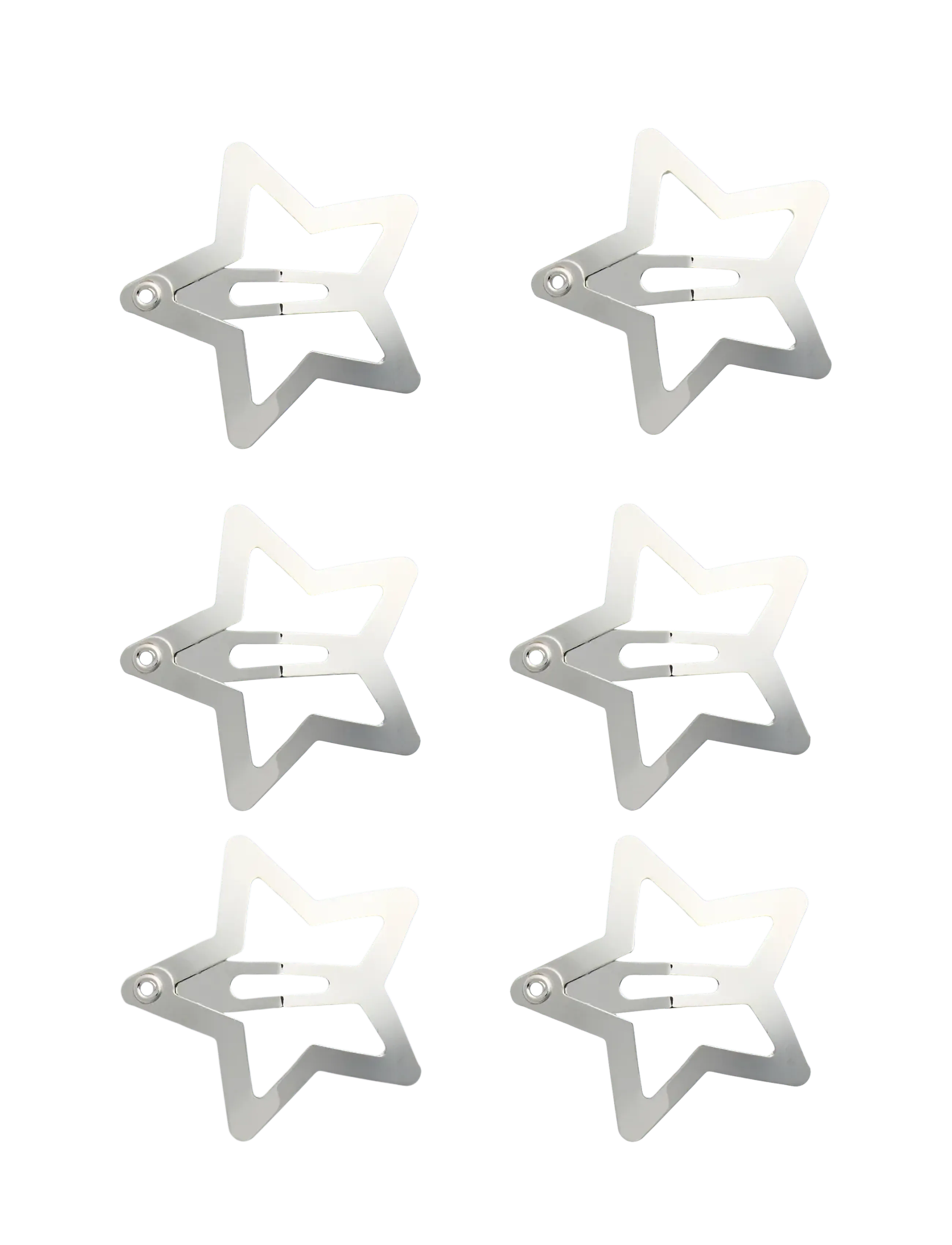 Pieces - PCTILDE HAIRCLIP 6-PACK D2D - juukseklambrid - silver colour - 1