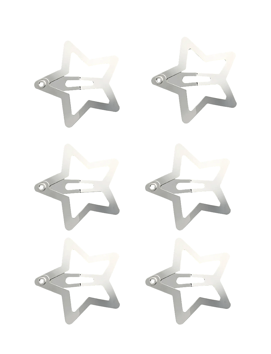 Pieces - PCTILDE HAIRCLIP 6-PACK D2D - juukseklambrid - silver colour - 1