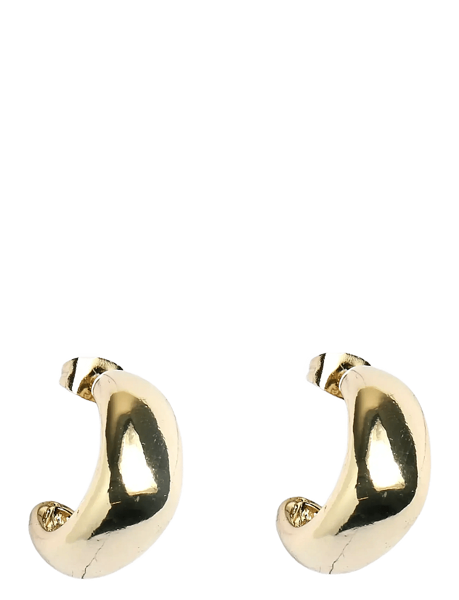 Pieces - PCBELLA SMALL HOOP PLATED FP NOOS - korvarenkaat - gold colour - 0