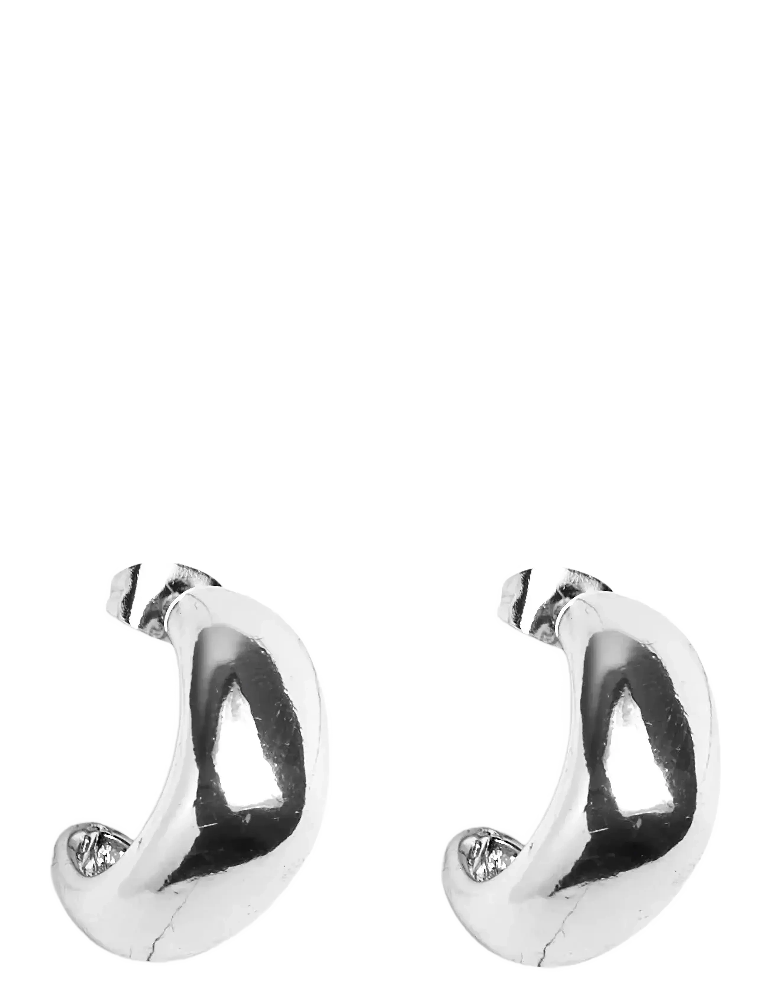 Pieces Pcbella Small Hoop Plated Fp Noos, One Size, Earrings, Silber - Hoops, Frauen