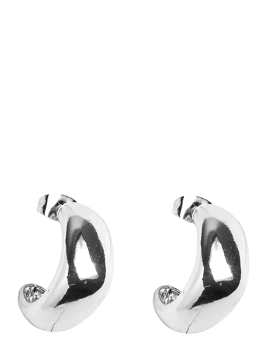 Pieces - PCBELLA SMALL HOOP PLATED FP NOOS - cerceaux - silver colour - 0