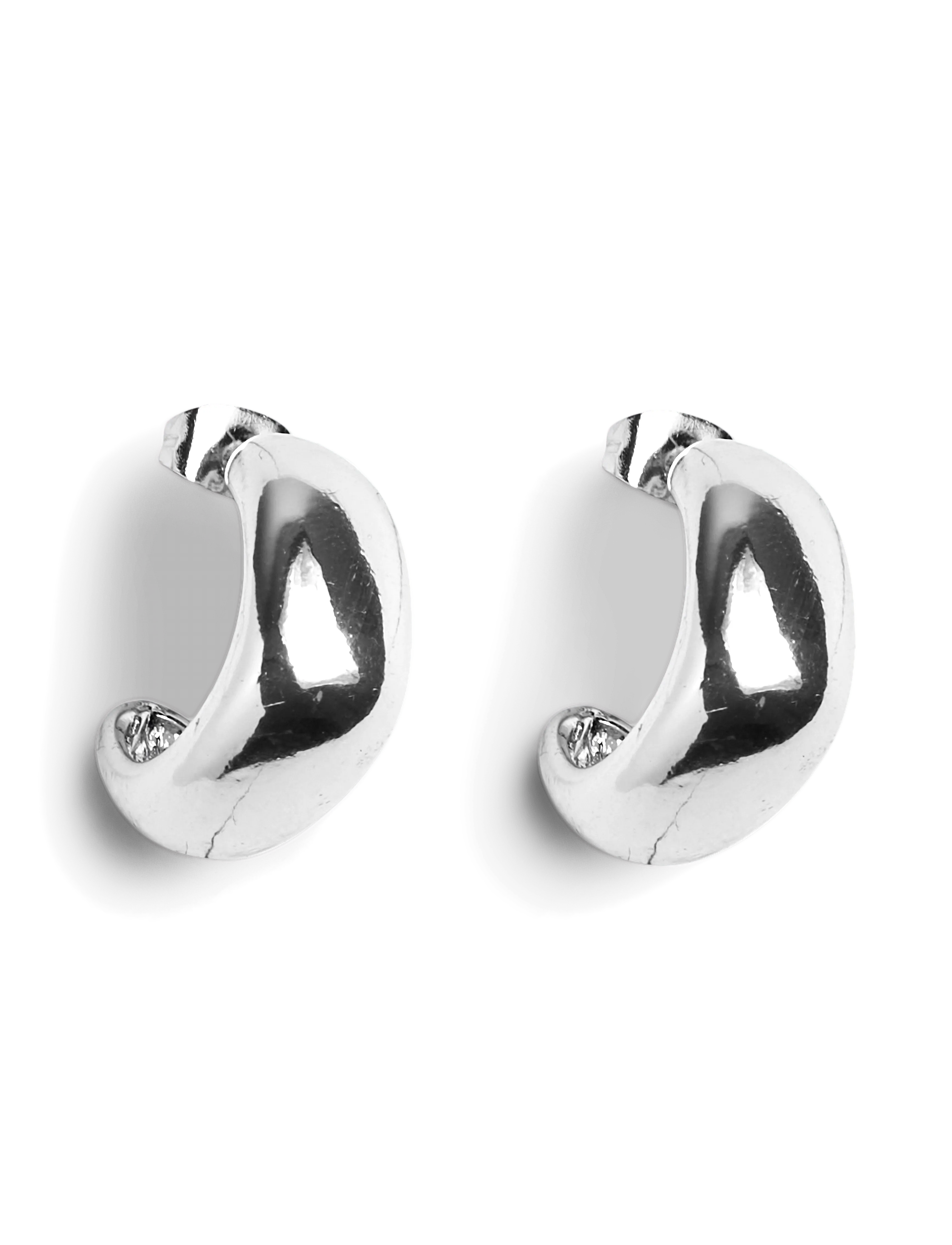 Pieces - PCBELLA SMALL HOOP PLATED FP NOOS - creoler & hoops - silver colour - 1
