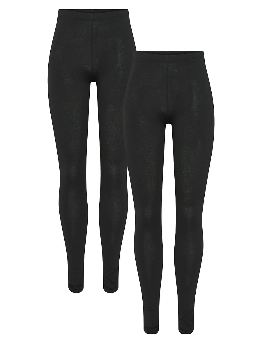 Pieces - PCAMELIA LEGGINGS 2-PACK JRS NOOS BC - black - 1