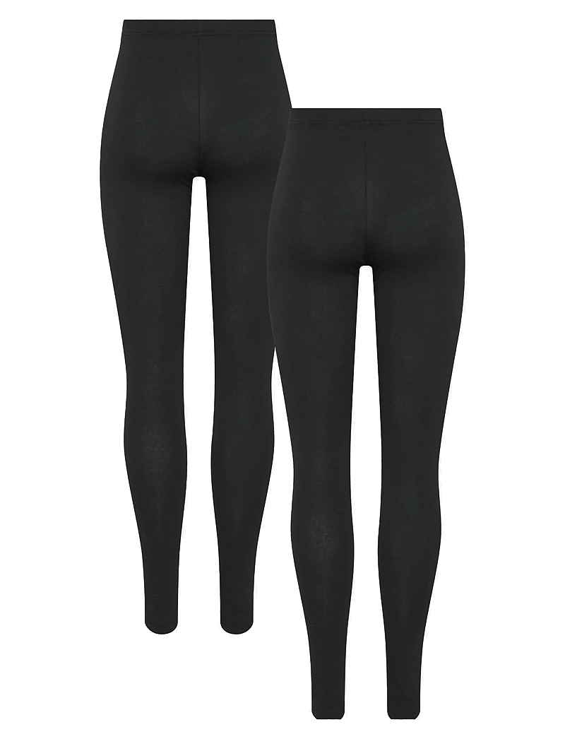 Pieces - PCAMELIA LEGGINGS 2-PACK JRS NOOS BC - leggings - black - 2