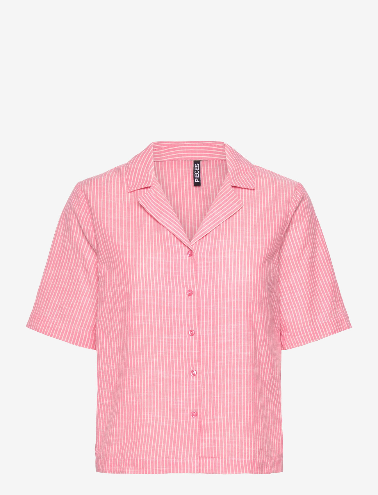 Pieces - PCAPIA 2/4 SHIRT MM WVN - marškiniai trumpomis rankovėmis - pink lemonade - 1