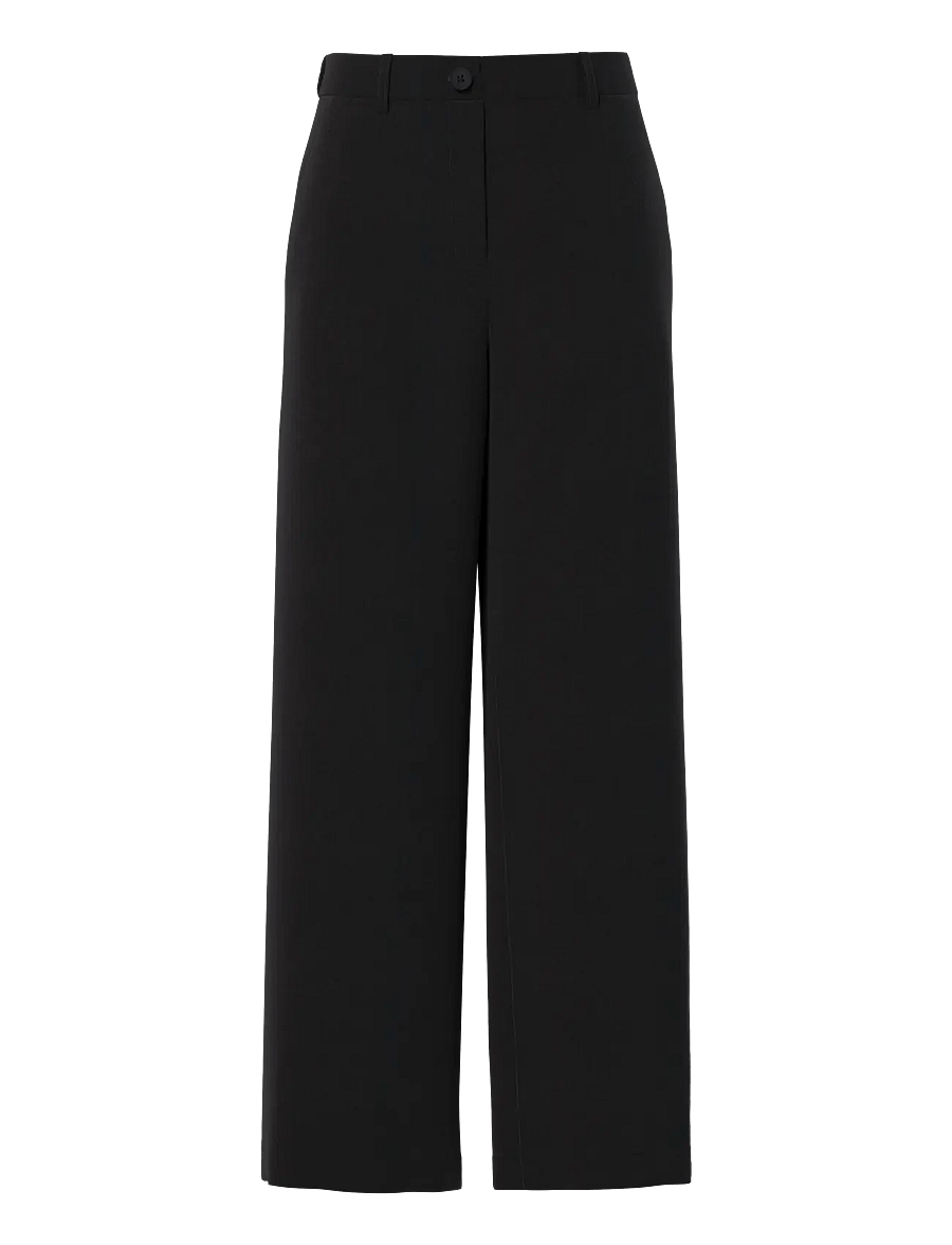 Pieces - PCKAMIL HW WIDE PANT NOOS BC - kostymbyxor - black - 1
