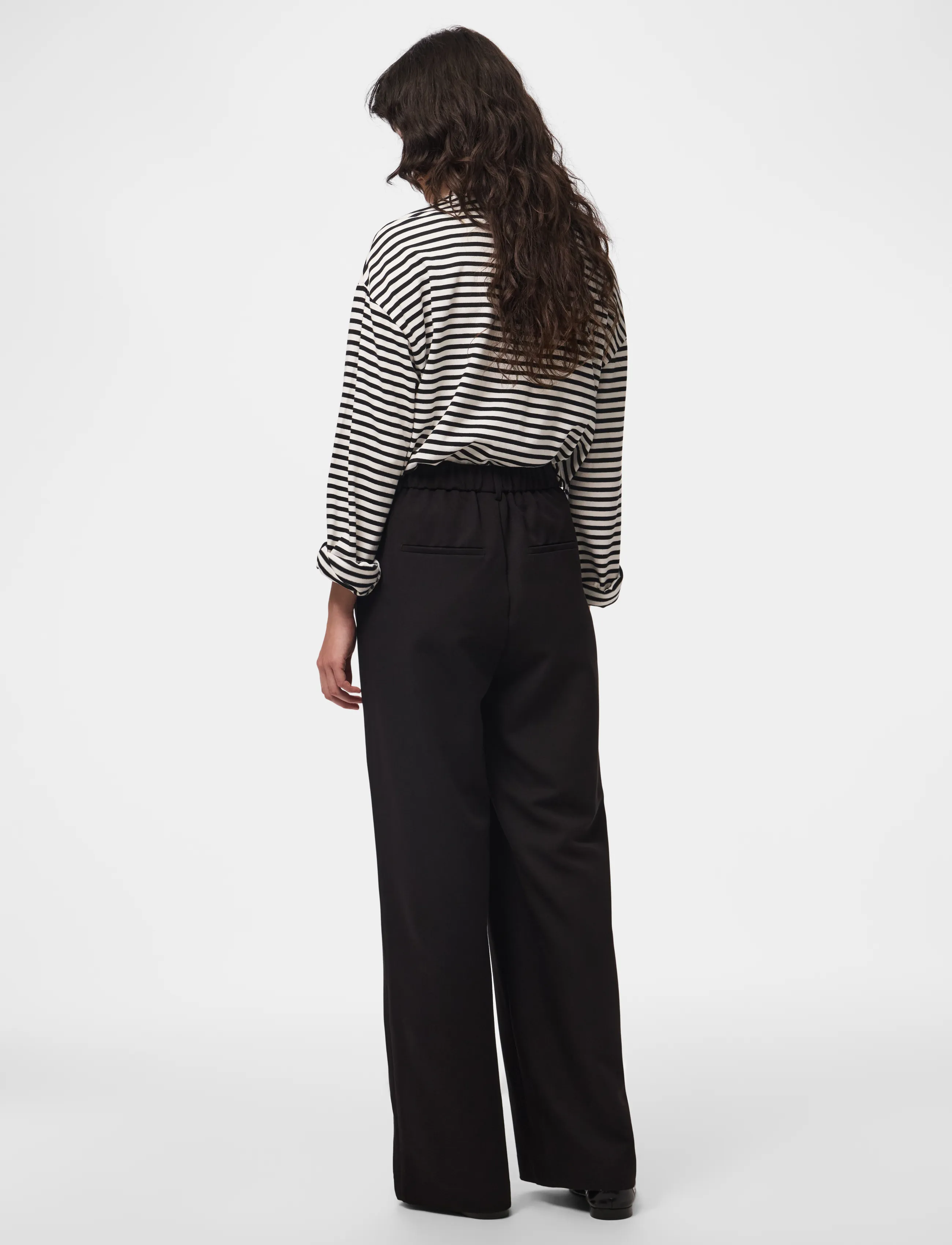 Pieces - PCKAMIL HW WIDE PANT NOOS BC - festtøj til outletpriser - black - 3
