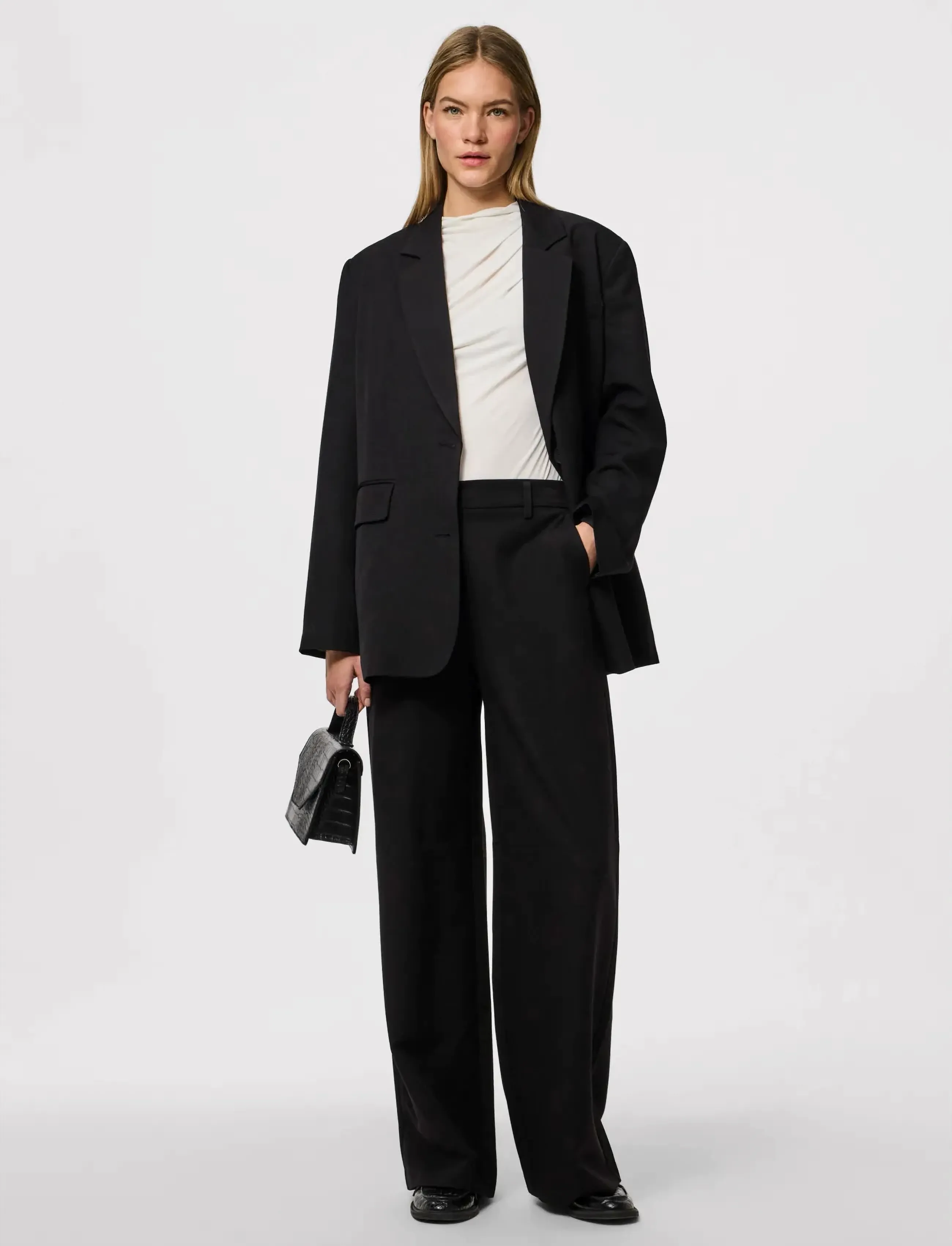 Pieces - PCKAMIL HW WIDE PANT NOOS BC - formell - black - 5