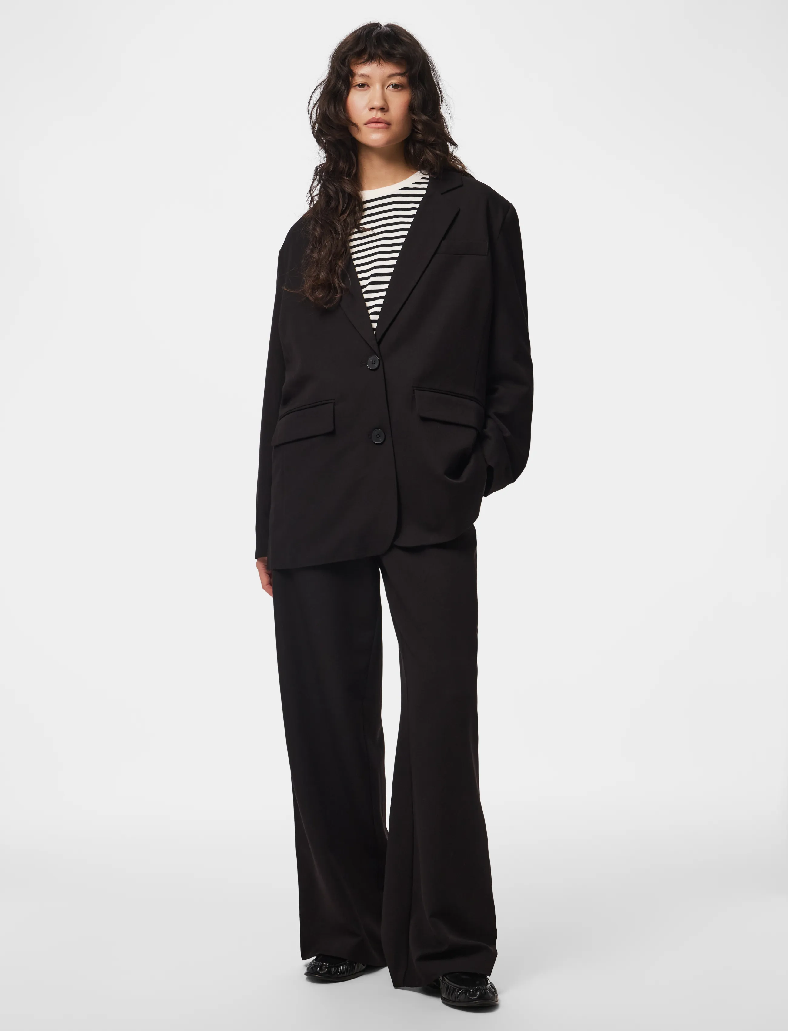 Pieces - PCKAMIL HW WIDE PANT NOOS BC - festtøj til outletpriser - black - 5