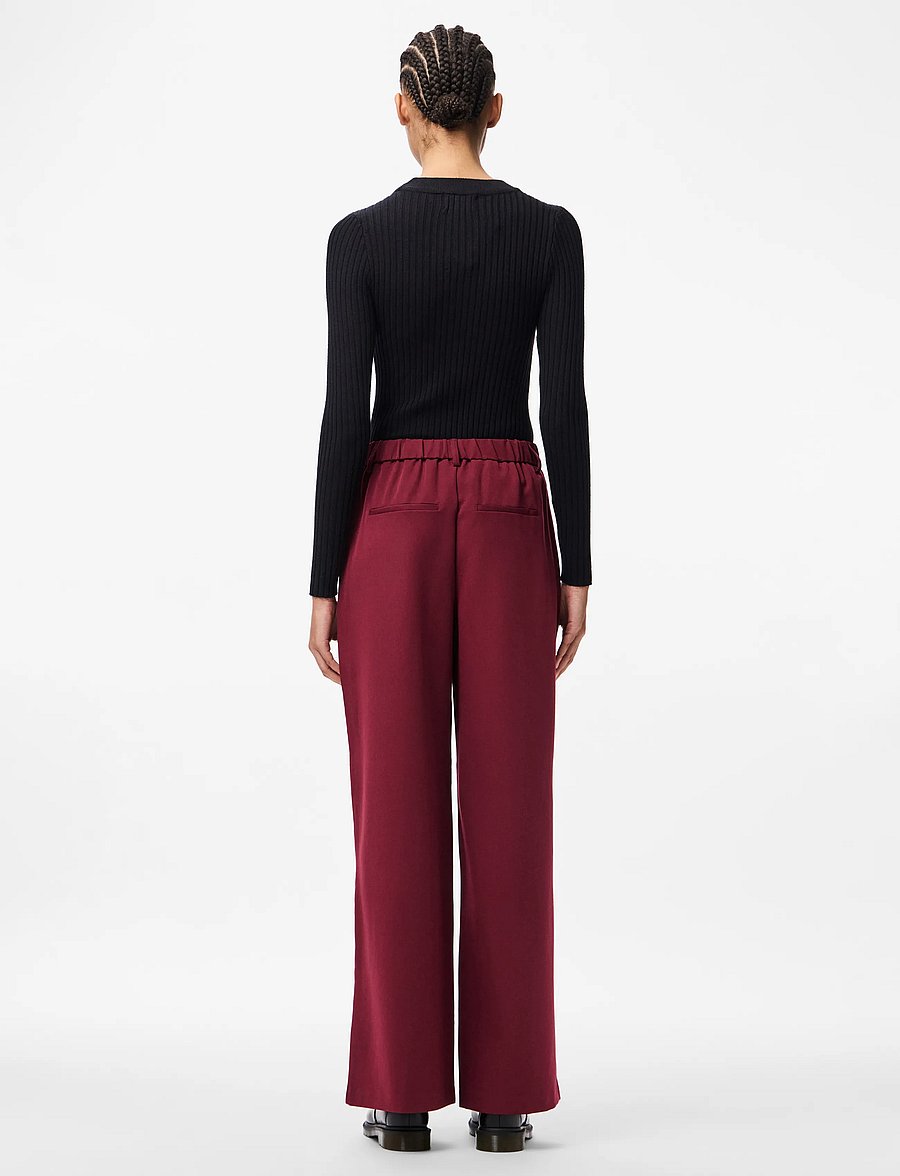 Pieces - PCKAMIL HW WIDE PANT NOOS BC - habitbukser - tawny port - 3