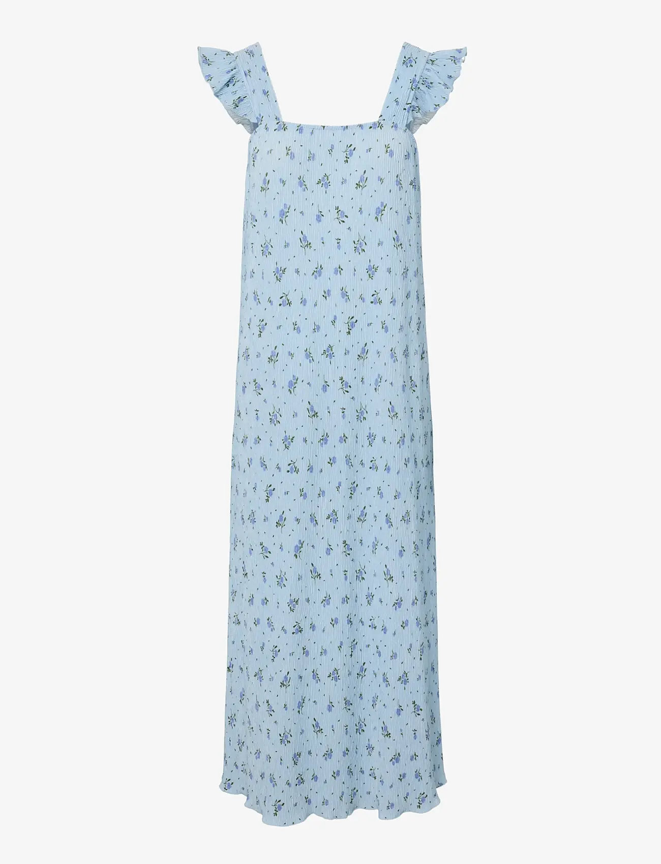Pieces - PCFLORA STRAP FLOUNCE DRESS JRS MSA BC - sommerkjoler - cashmere blue - 0