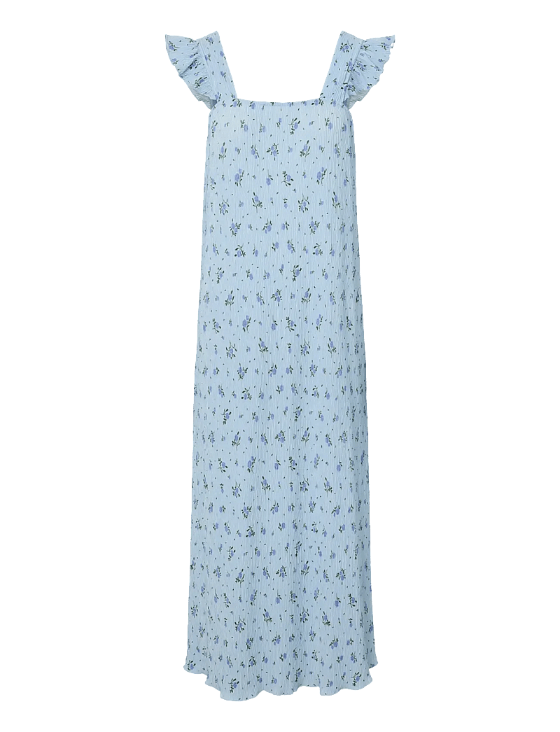 Pieces - PCFLORA STRAP FLOUNCE DRESS JRS MSA BC - sommerkjoler - cashmere blue - 0