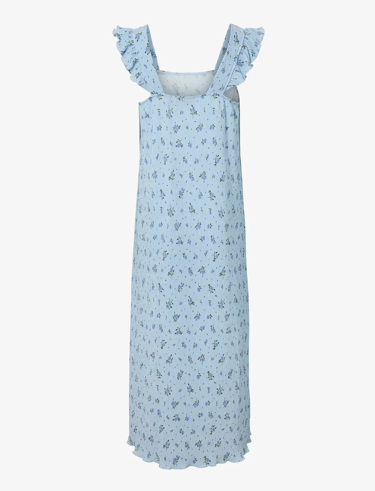 Pieces - PCFLORA STRAP FLOUNCE DRESS JRS MSA BC - sommerkjoler - cashmere blue - 1