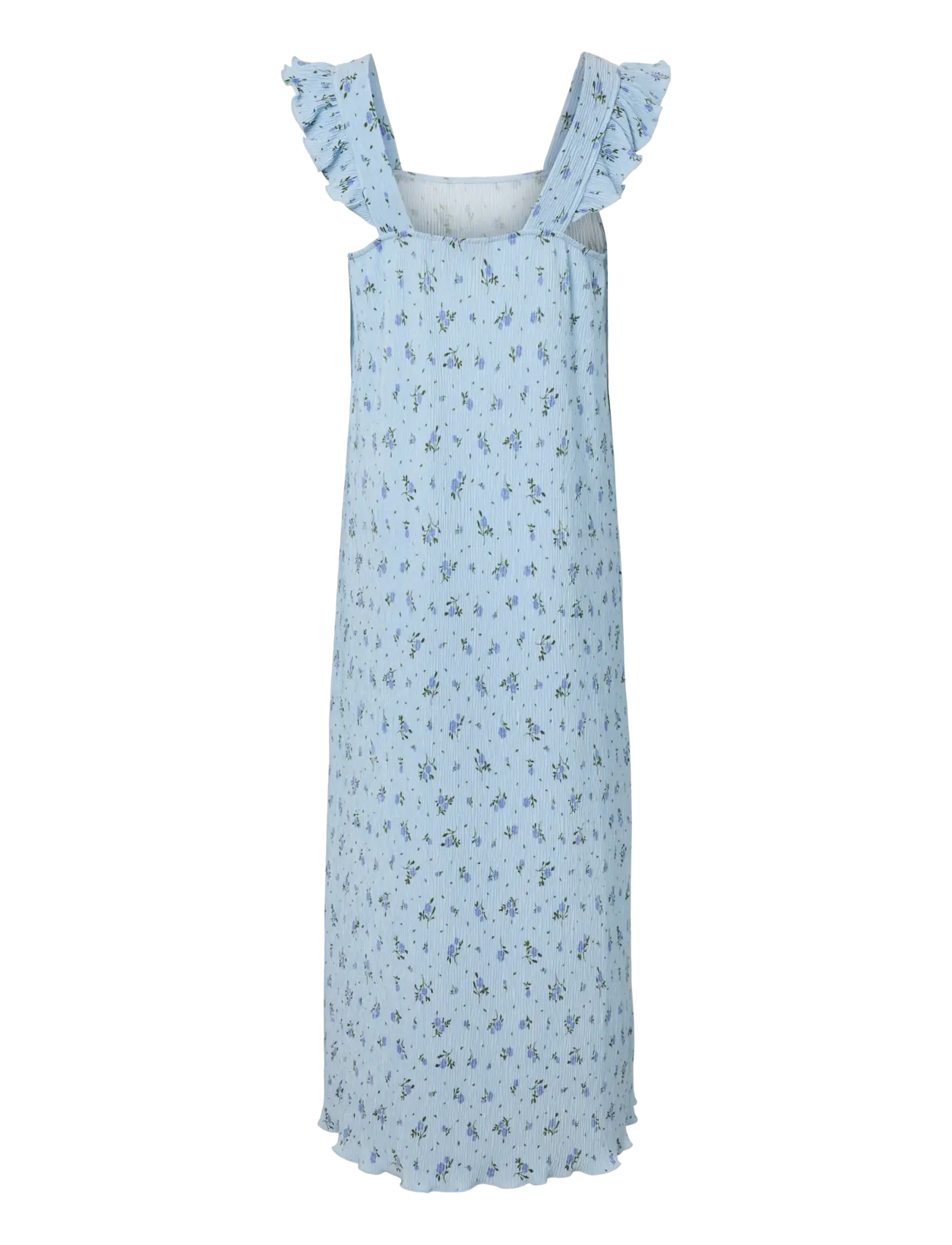 Pieces - PCFLORA STRAP FLOUNCE DRESS JRS MSA BC - sommarklänningar - cashmere blue - 1