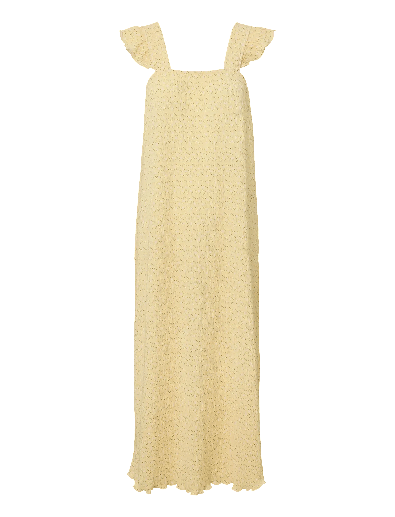 Pieces - PCFLORA STRAP FLOUNCE DRESS JRS MSA BC - sommerkjoler - french vanilla - 0