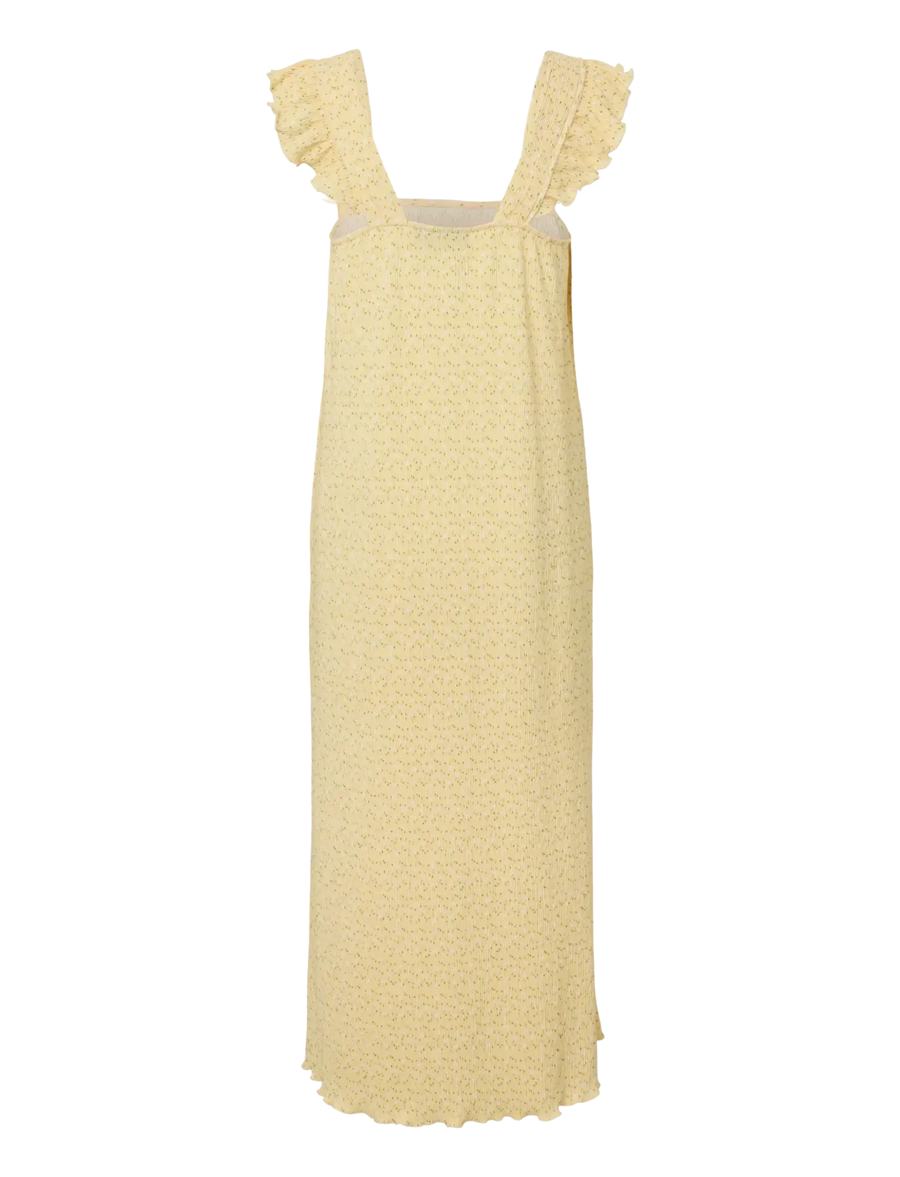 Pieces - PCFLORA STRAP FLOUNCE DRESS JRS MSA BC - sommerkleider - french vanilla - 1