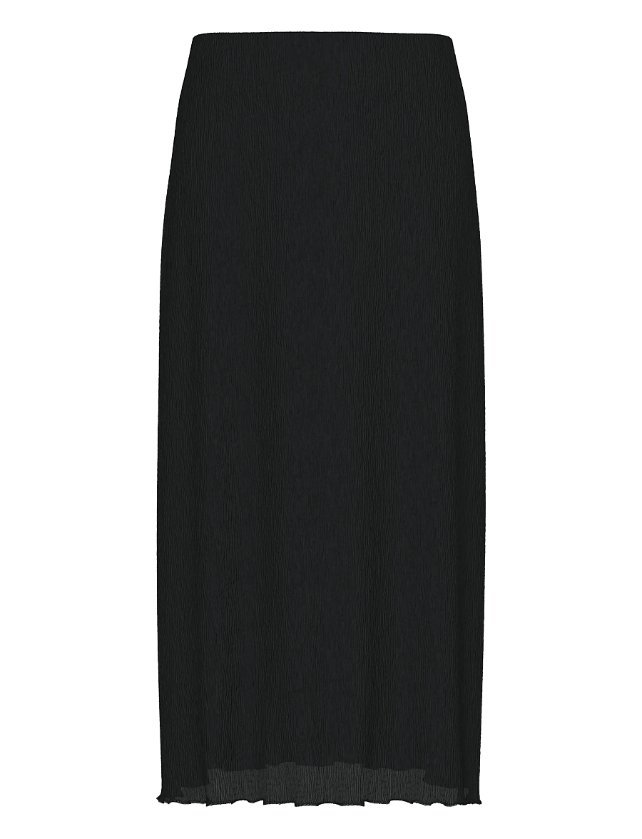 Pieces - PCFLORA HW MIDI SKIRT JRS BC - midi rokken - black - 0