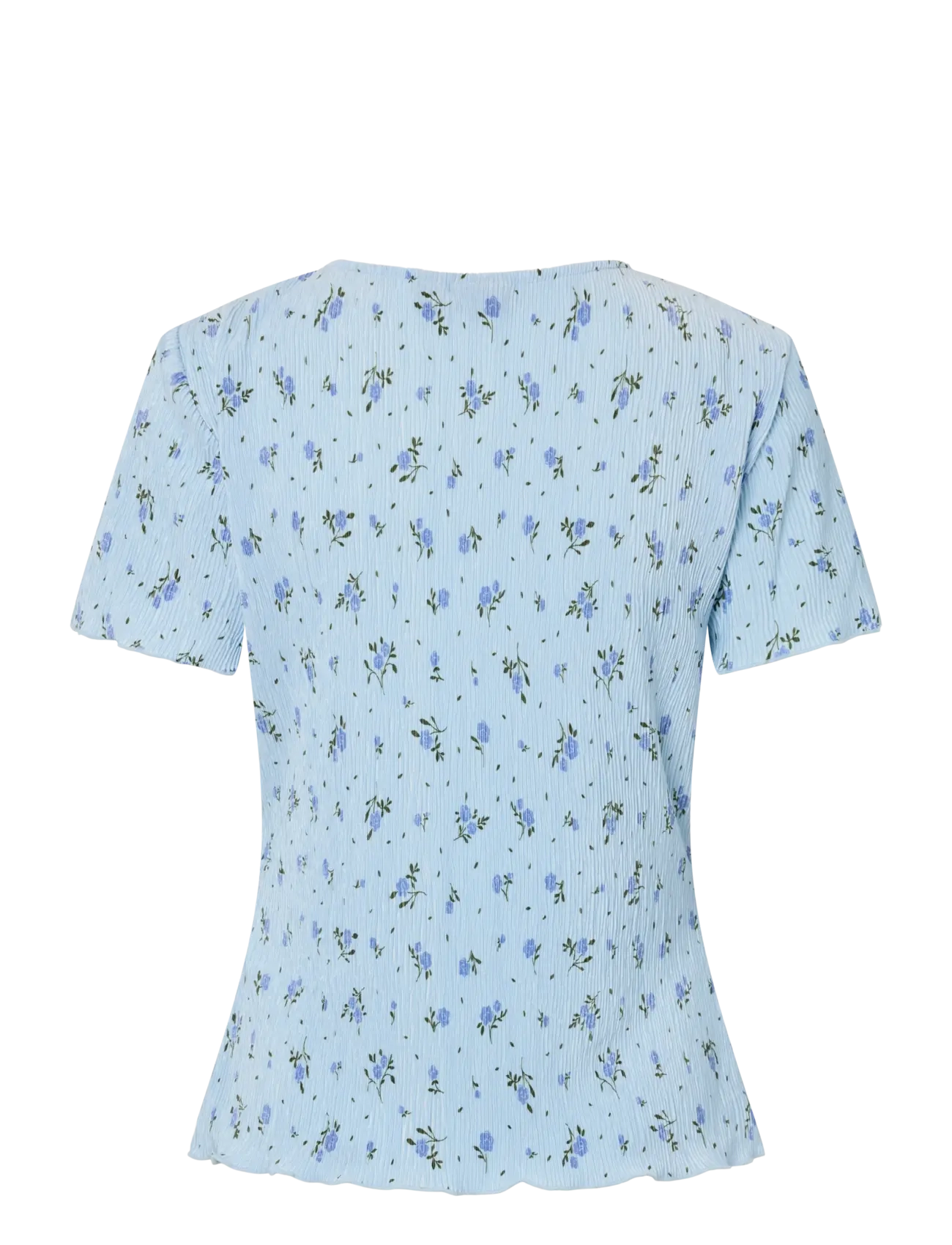 Pieces - PCFLORA SS O-NECK TOP JRS NOOS BC - t-shirts - cashmere blue - 1
