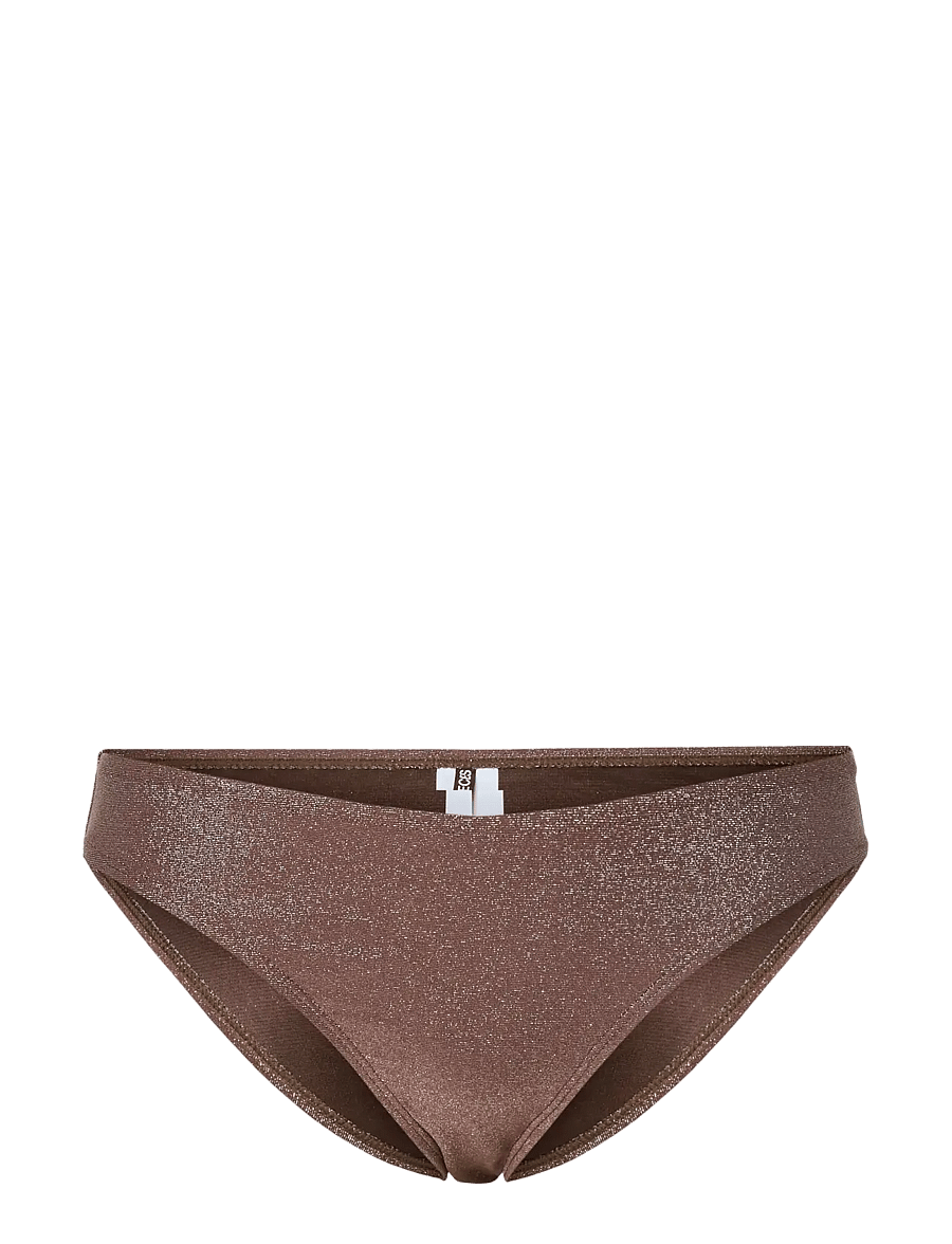 Pieces - PCLAOMI LUREX BIKINI BRIEF - bikini-slips - deep mahogany - 1