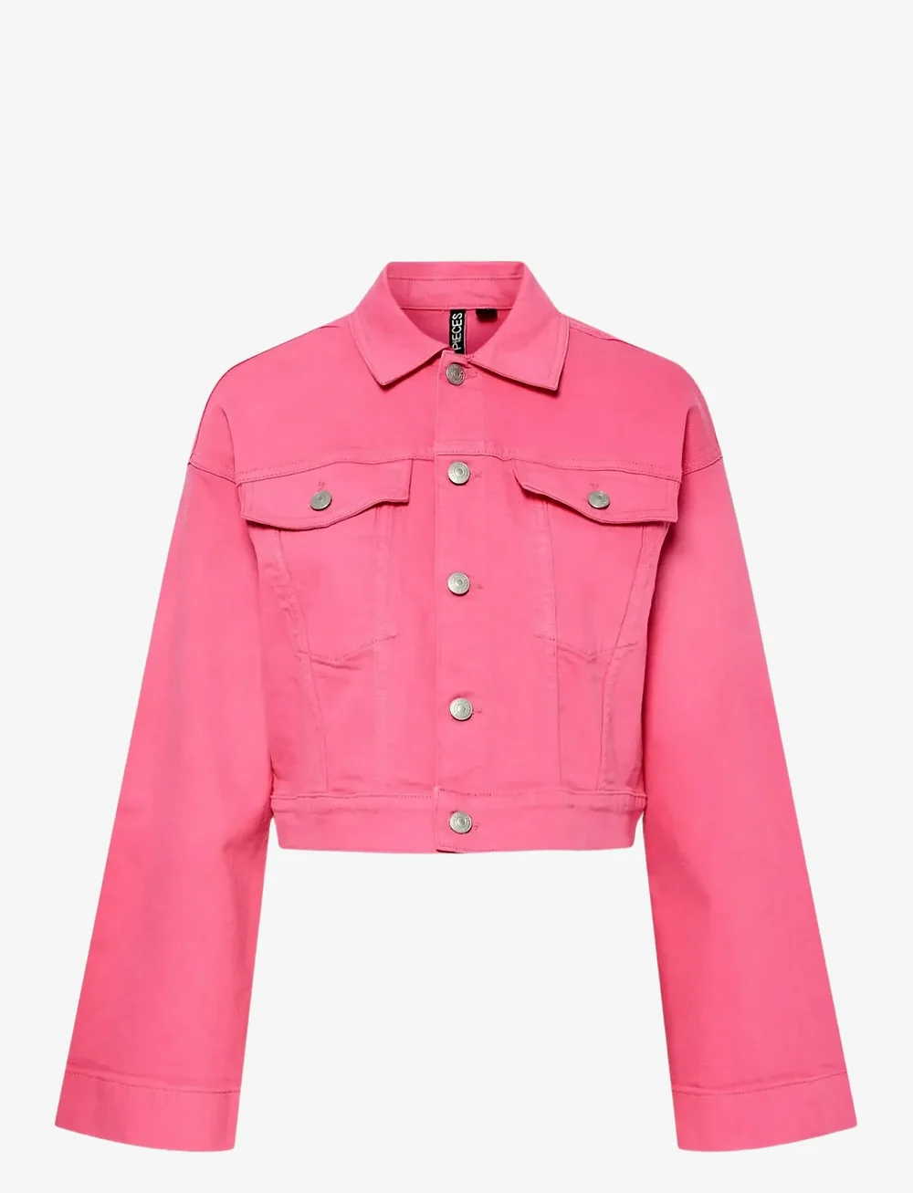 Pieces - PCSVALA DENIM JACKET - gallajakkar - pink lemonade - 1