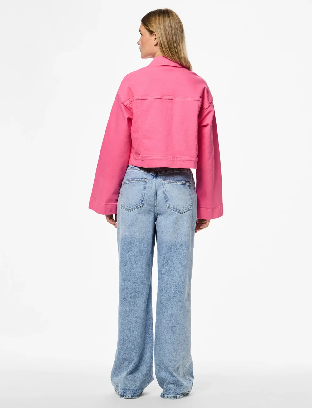 Pieces - PCSVALA DENIM JACKET - gallajakkar - pink lemonade - 3