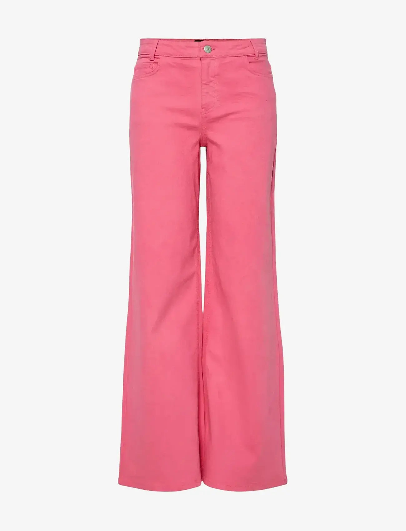 Pieces - PCSVALA MW WIDE DENIM JEANS - pink lemonade - 1