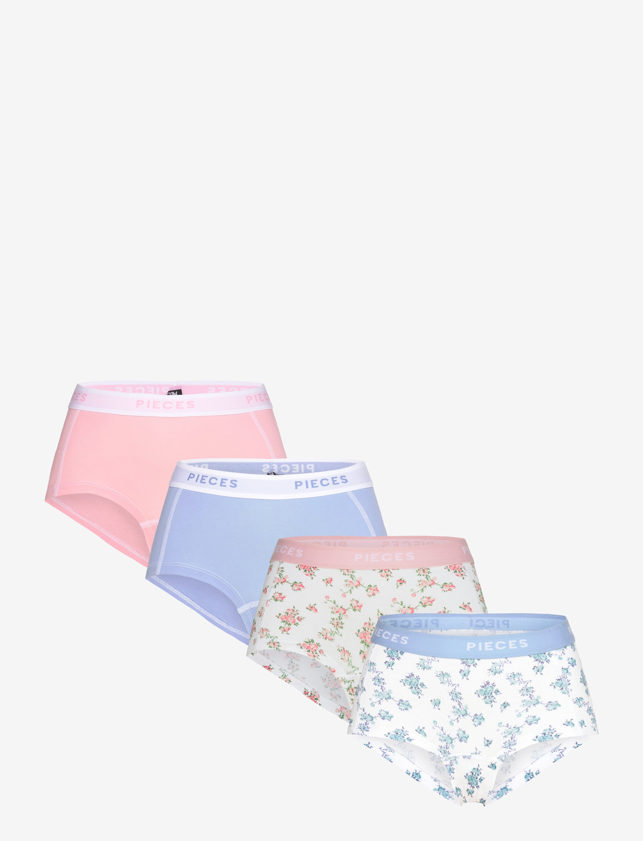 Pieces - PCLOGO LADY 4 PACK BC - hipster & hotpants - bright white - 0