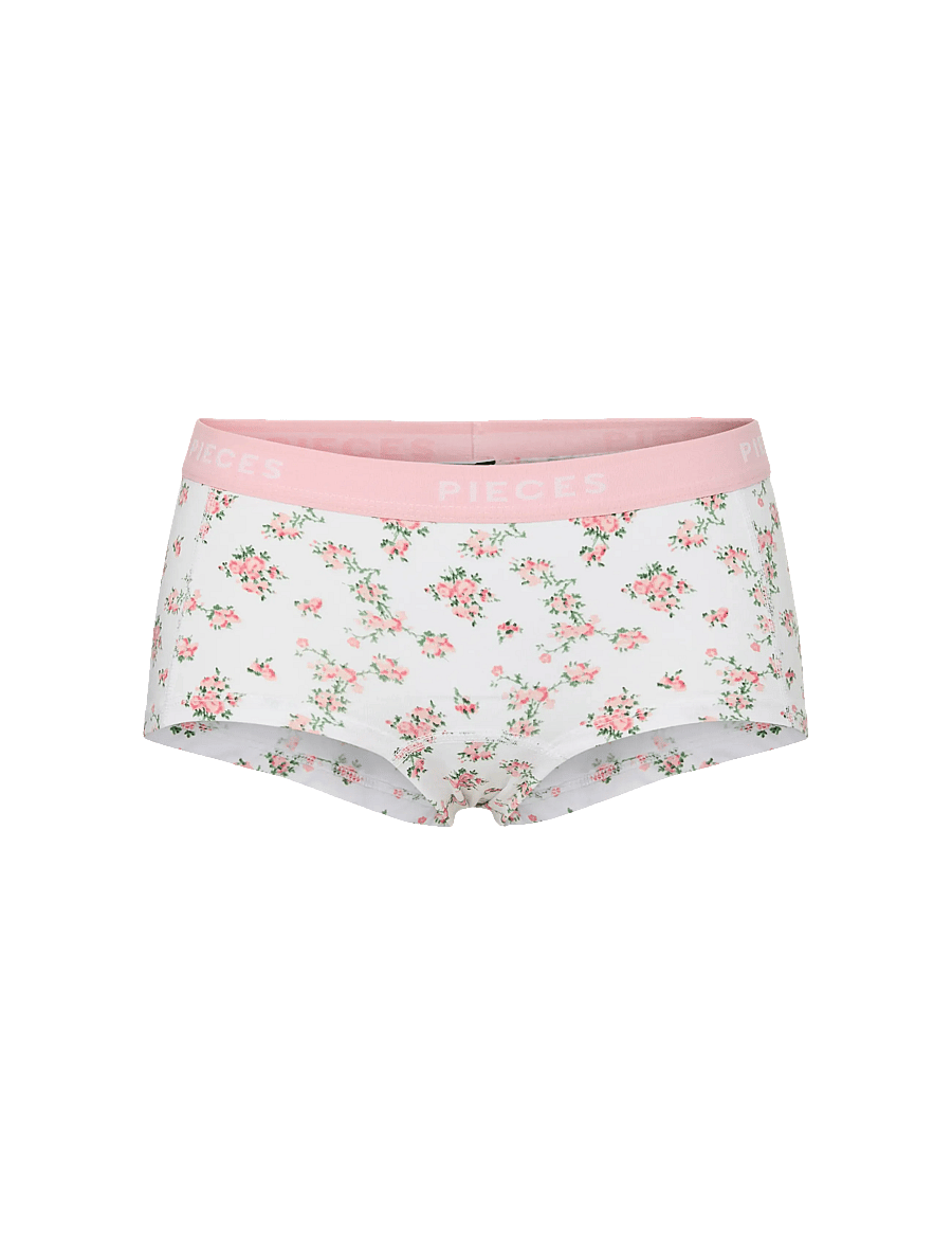 Pieces - PCLOGO LADY 4 PACK BC - hipster & boxershorts - bright white - 3