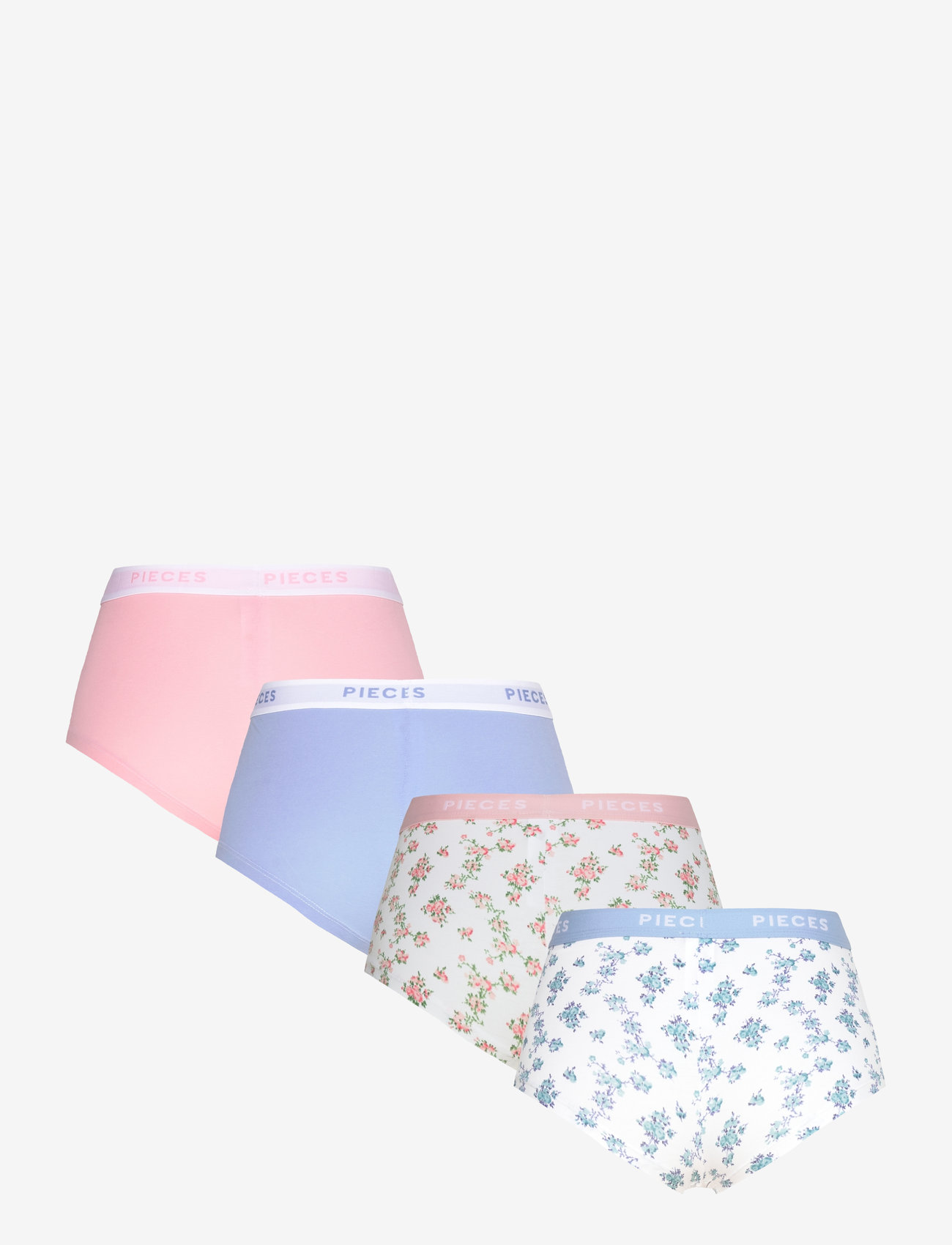 Pieces - PCLOGO LADY 4 PACK BC - hipster & hotpants - bright white - 2