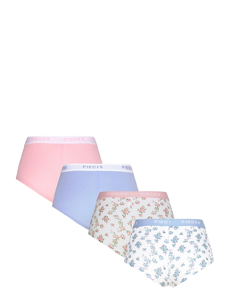 Pieces - PCLOGO LADY 4 PACK BC - hipster & hotpants - bright white - 2