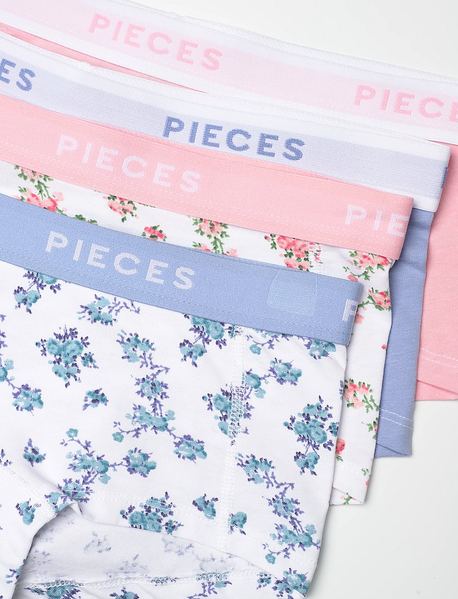 Pieces - PCLOGO LADY 4 PACK BC - hipster & boxershorts - bright white - 5