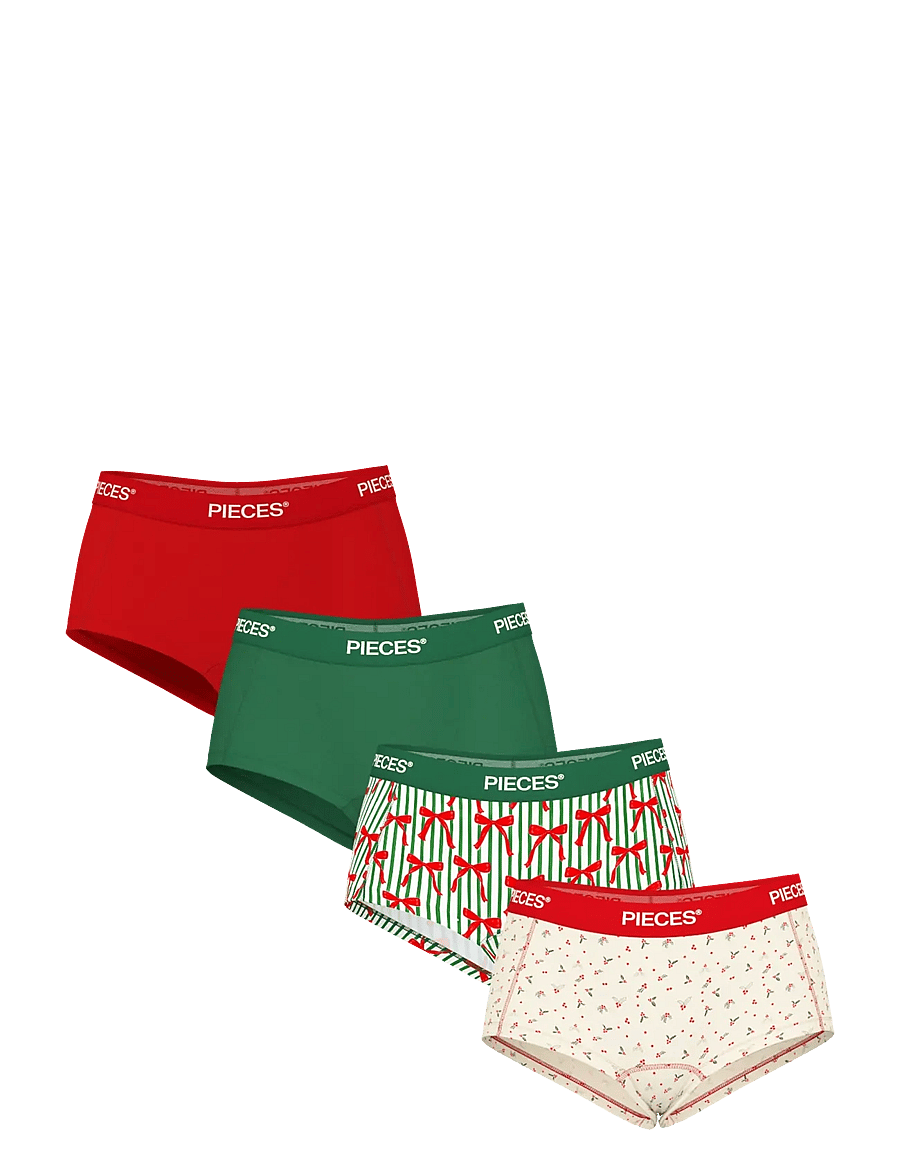 Pieces - PCLOGO LADY 4 PACK BC - hipster & boxershorts - eden - 0
