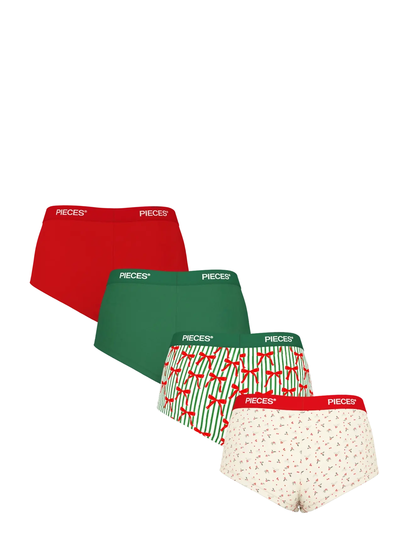Pieces - PCLOGO LADY 4 PACK BC - hipster & boxershorts - eden - 1