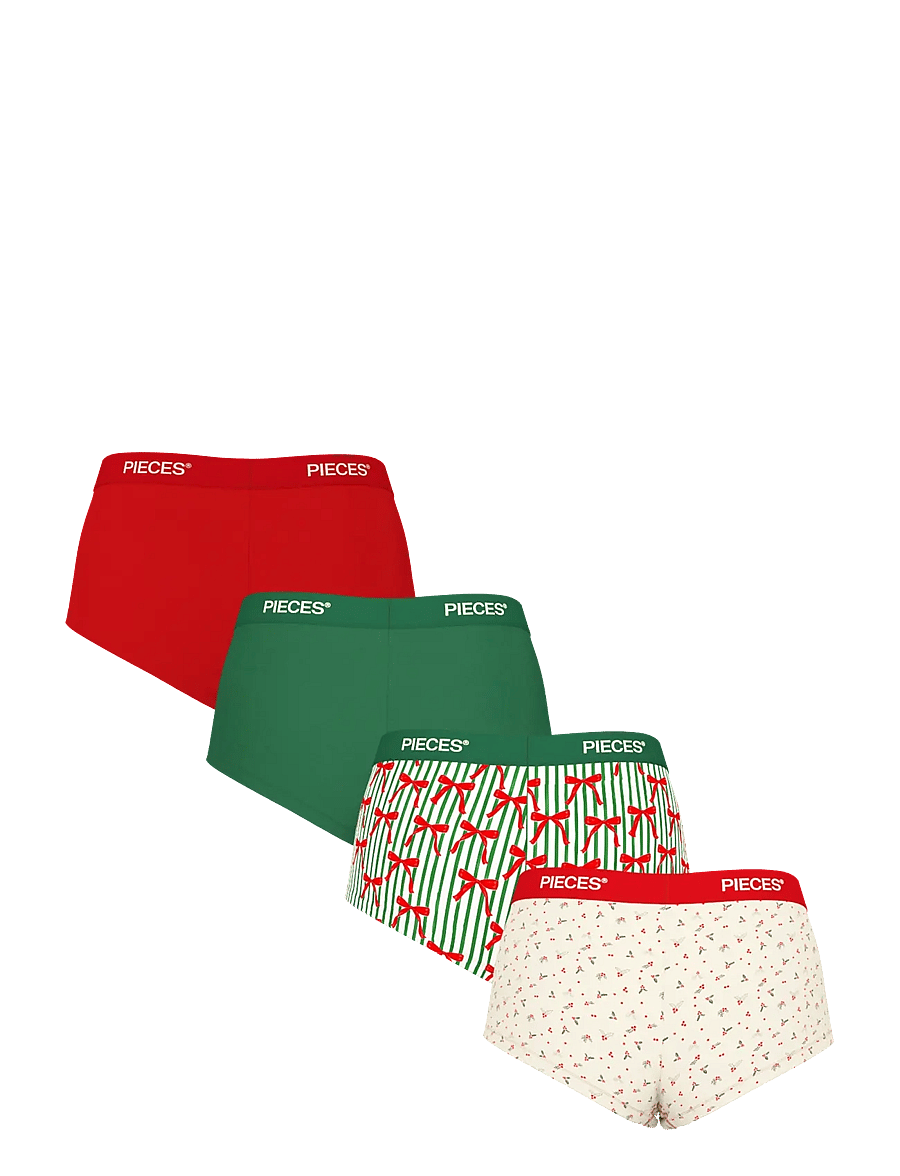 Pieces - PCLOGO LADY 4 PACK BC - hipster & boxershorts - eden - 1