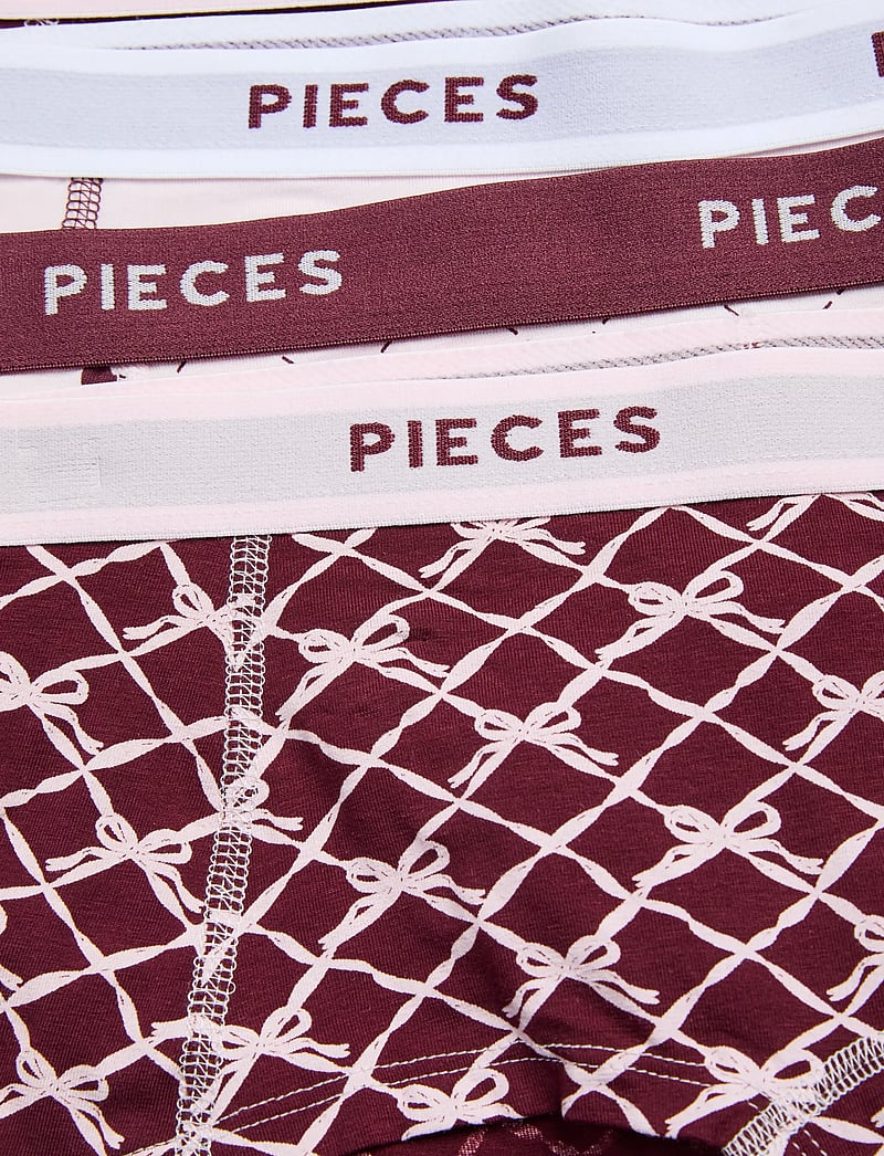 Pieces - PCLOGO LADY 4 PACK BC - hipster & boxershorts - tawny port - 2