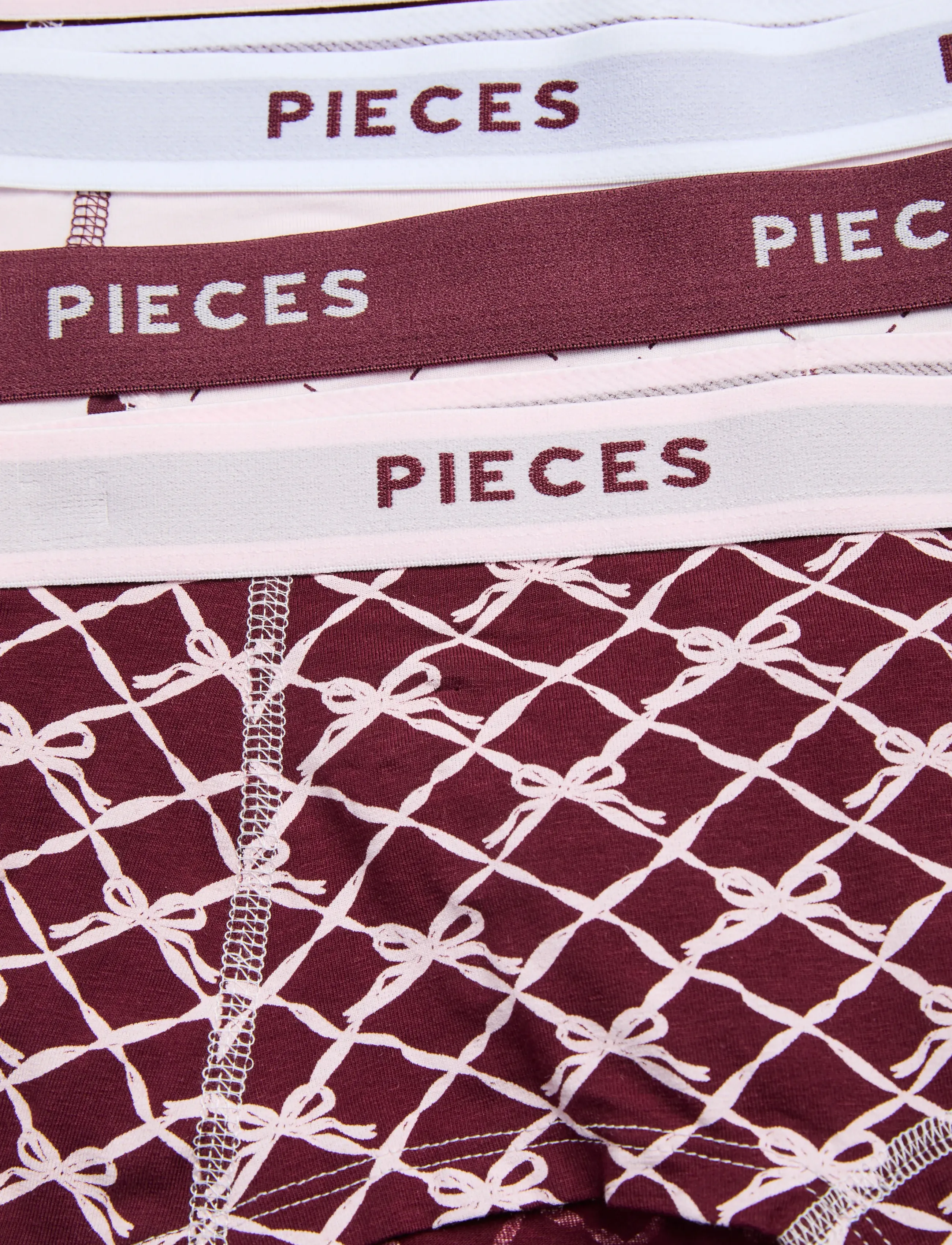 Pieces - PCLOGO LADY 4 PACK BC - hipster & hotpants - tawny port - 2