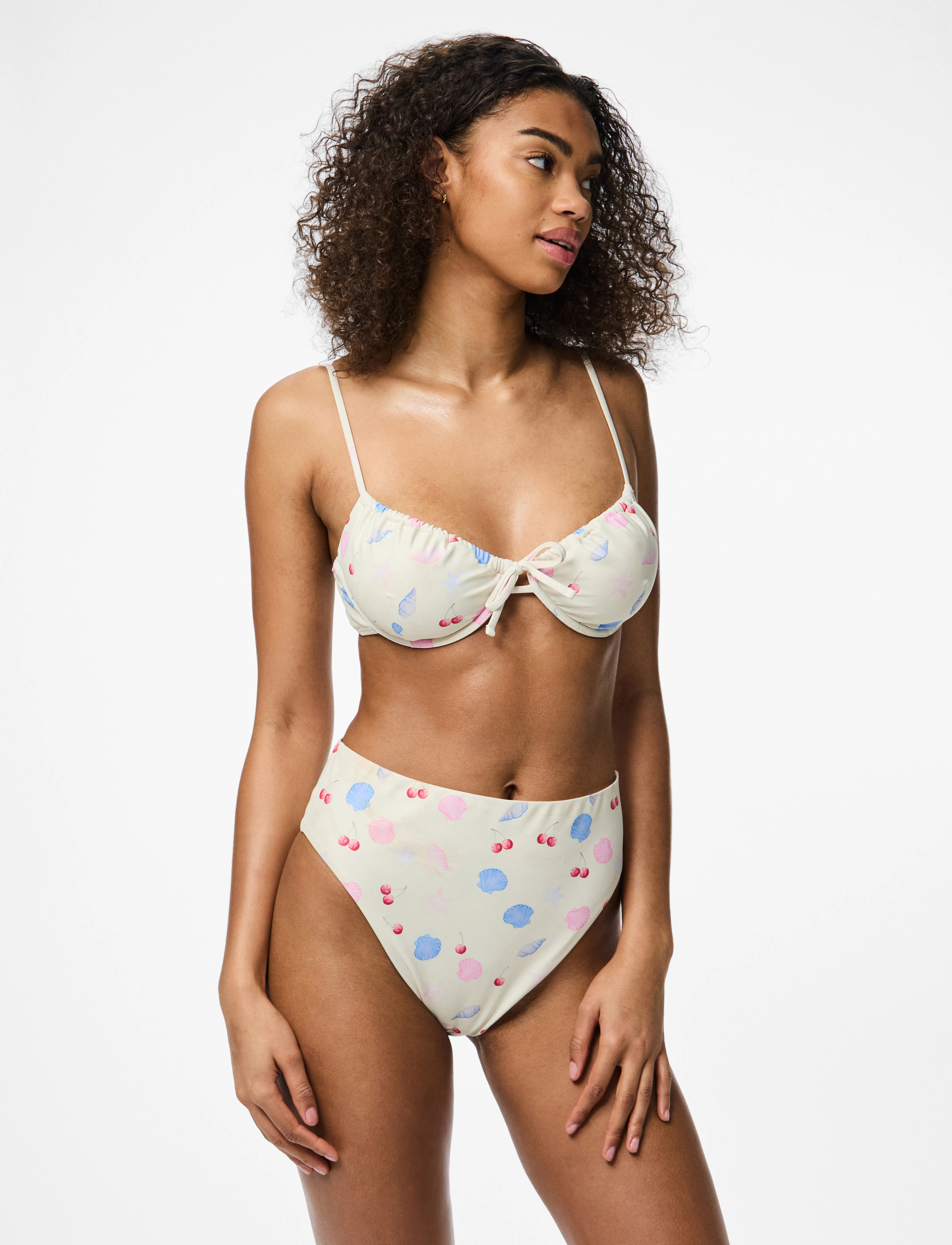 Pieces - PCLIPPA BIKINI TOP BC - vielutėmis sutvirtintos bikinio liemenėlės - cloud dancer - 5