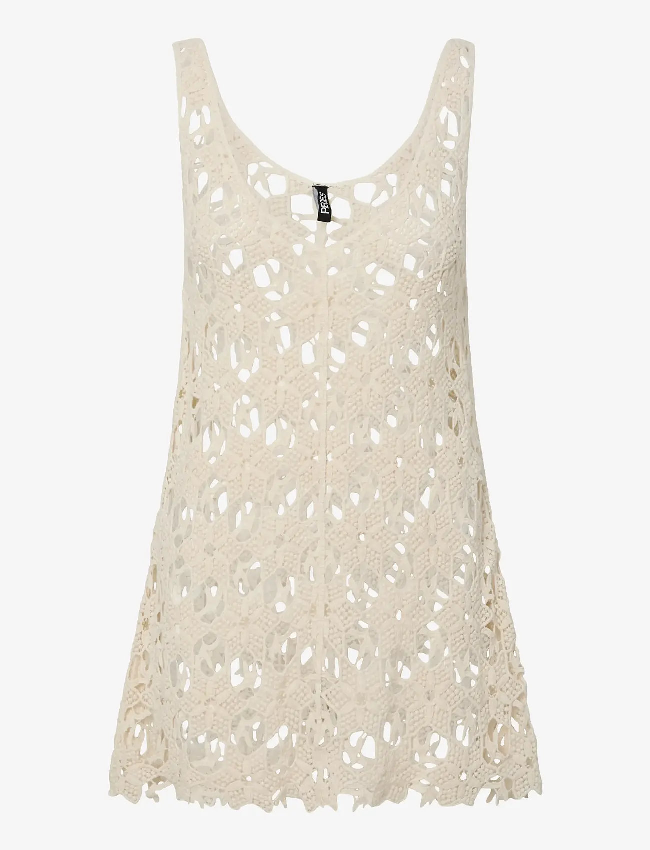 Pieces - PCLINA CROCHET DRESS WVN - strandtøj - egret - 0